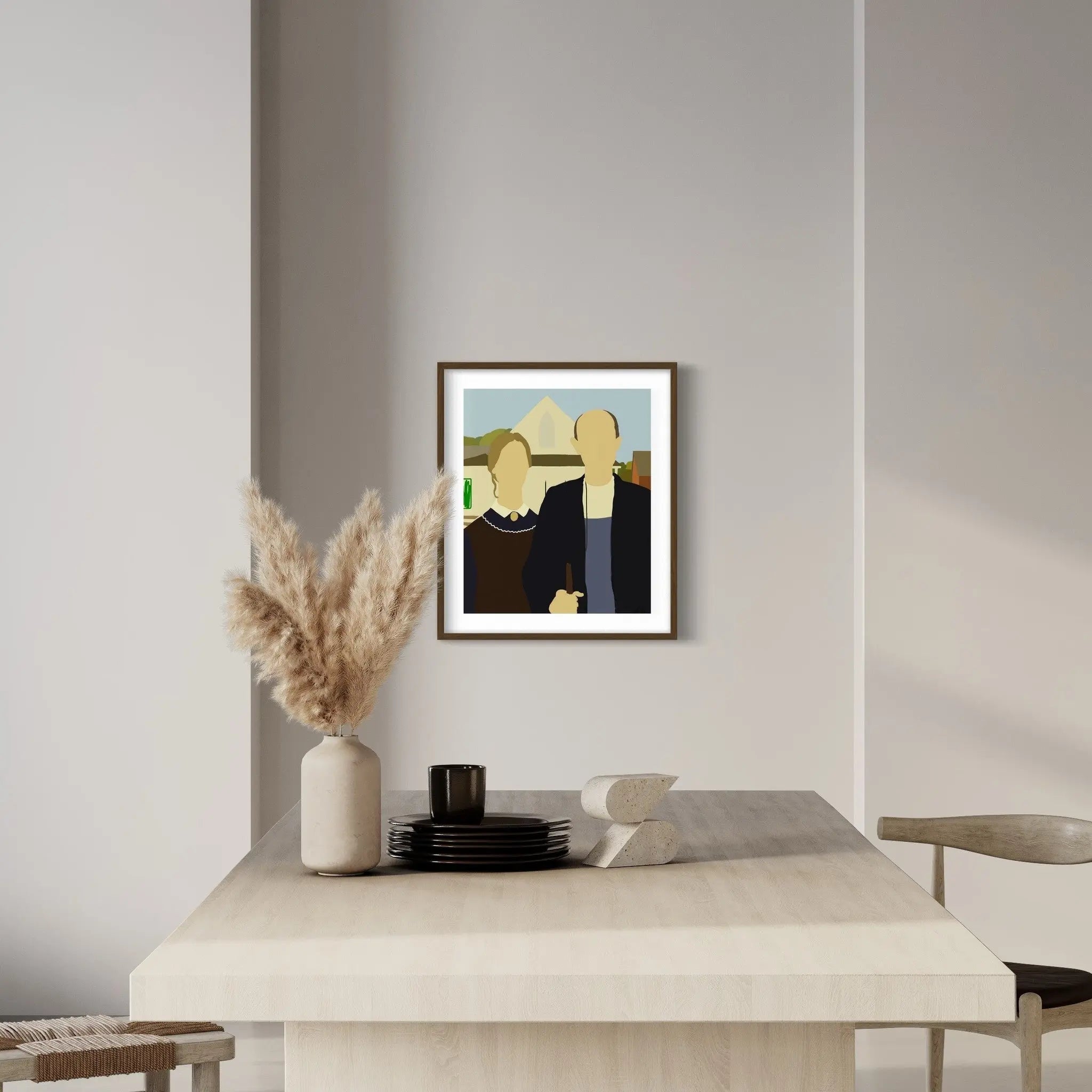 American Gothic by Michael Schleuse styled in a contemporary interior setting