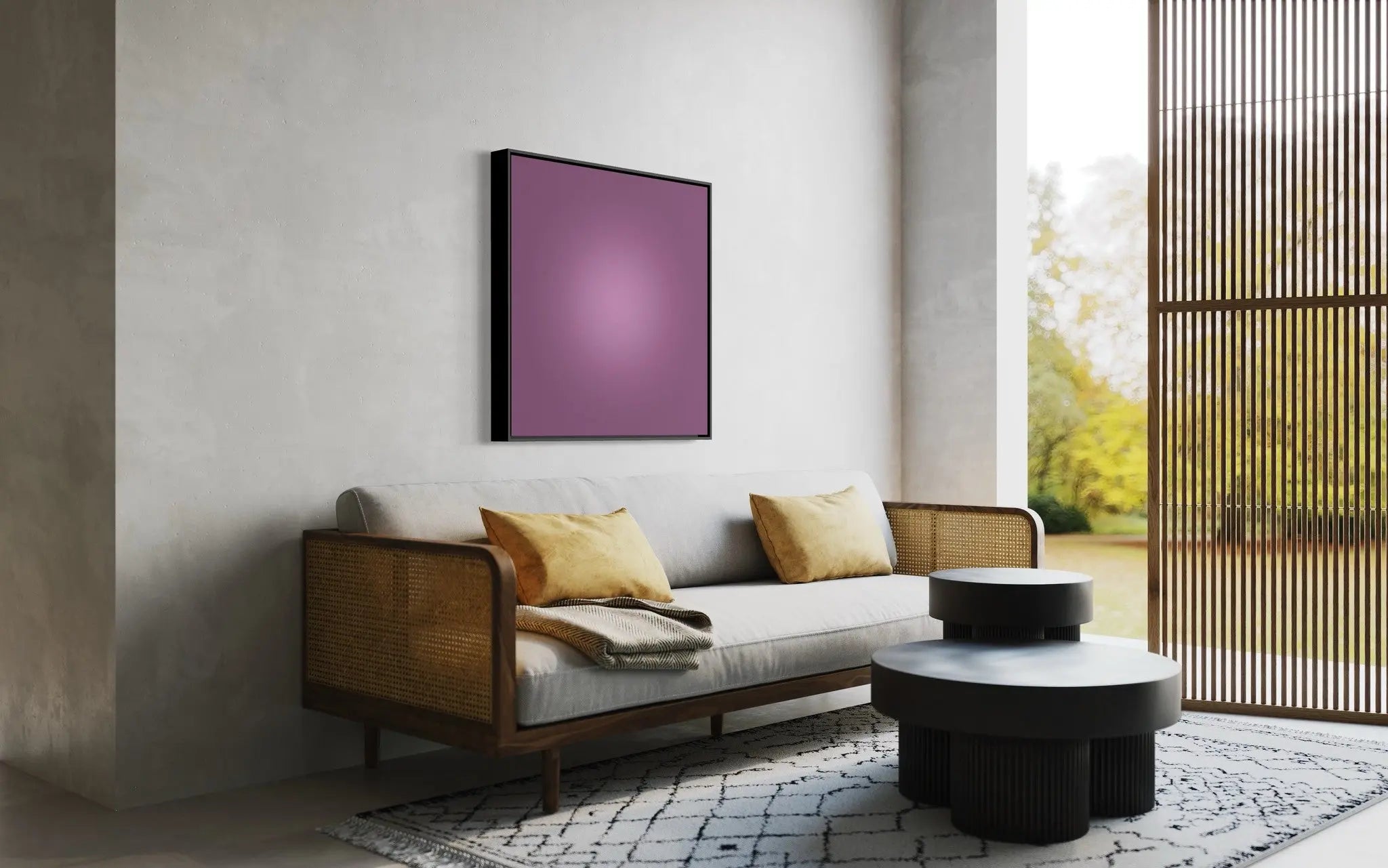Mauve Halo by Alejandro Franseschini styled in a contemporary interior setting