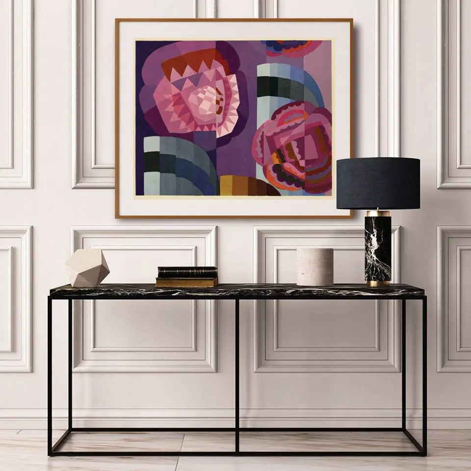 Available framing sizes and dimensions for Geometric Roses, The Picturalist