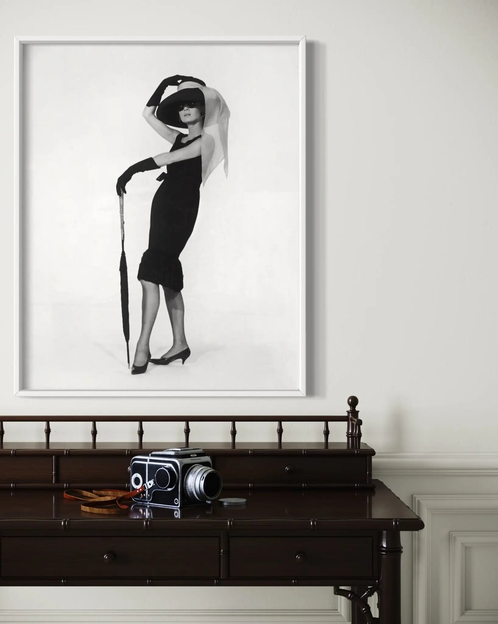 Audrey Hepburn in Givenchy styled in a contemporary interior setting