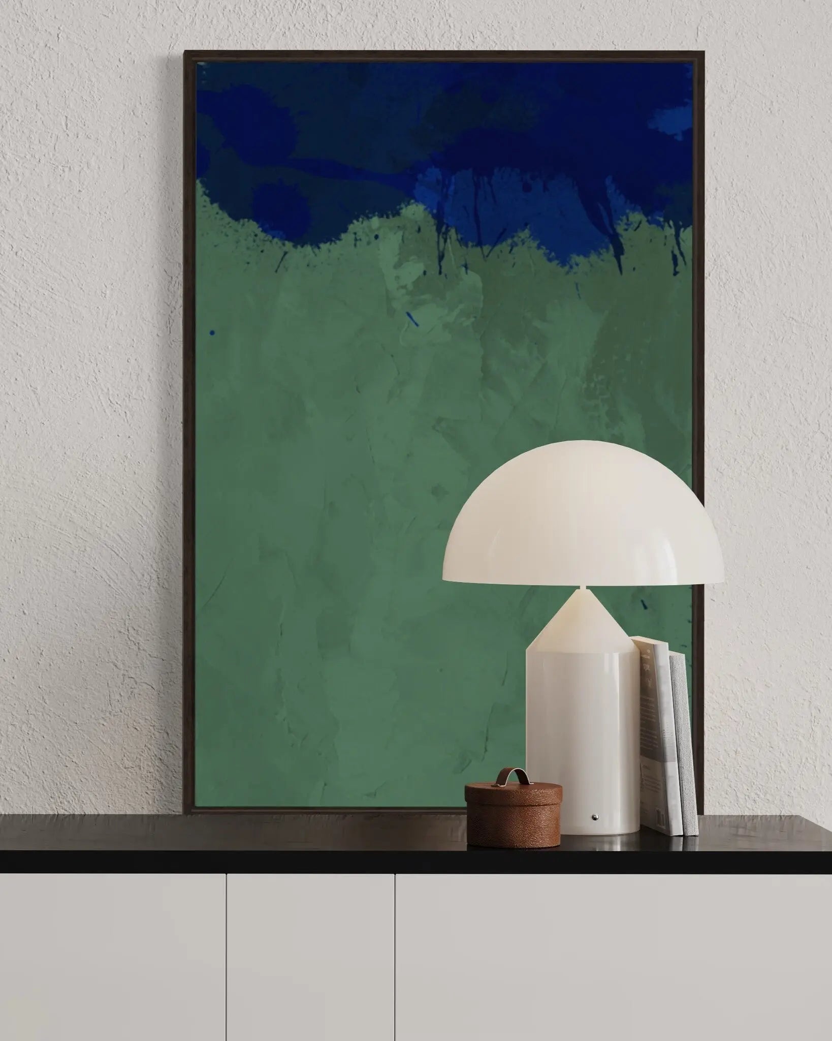 Green Series 3 by Alejandro Franseschini displayed in a modern living room interior