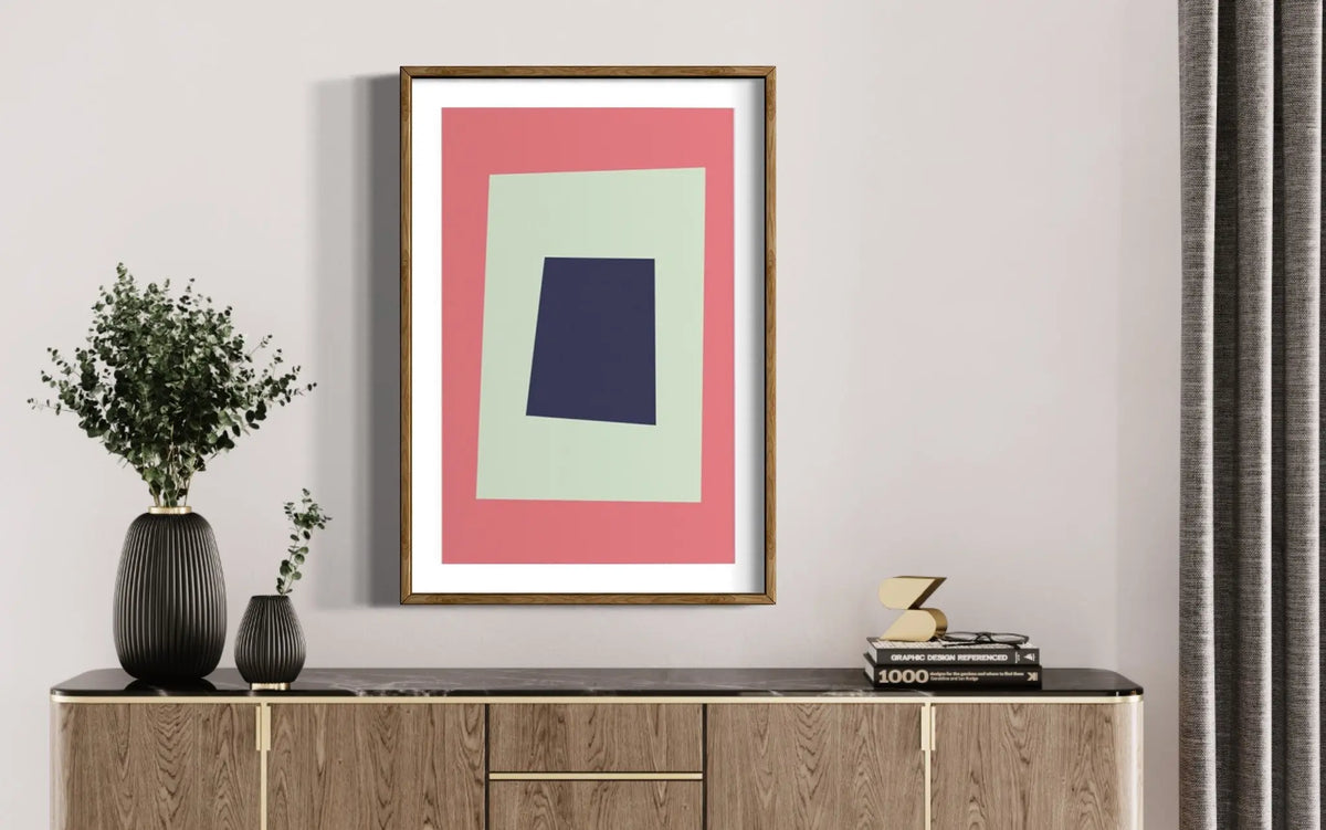 Untitled 3050 by Pedro Nuka displayed in a modern living room interior