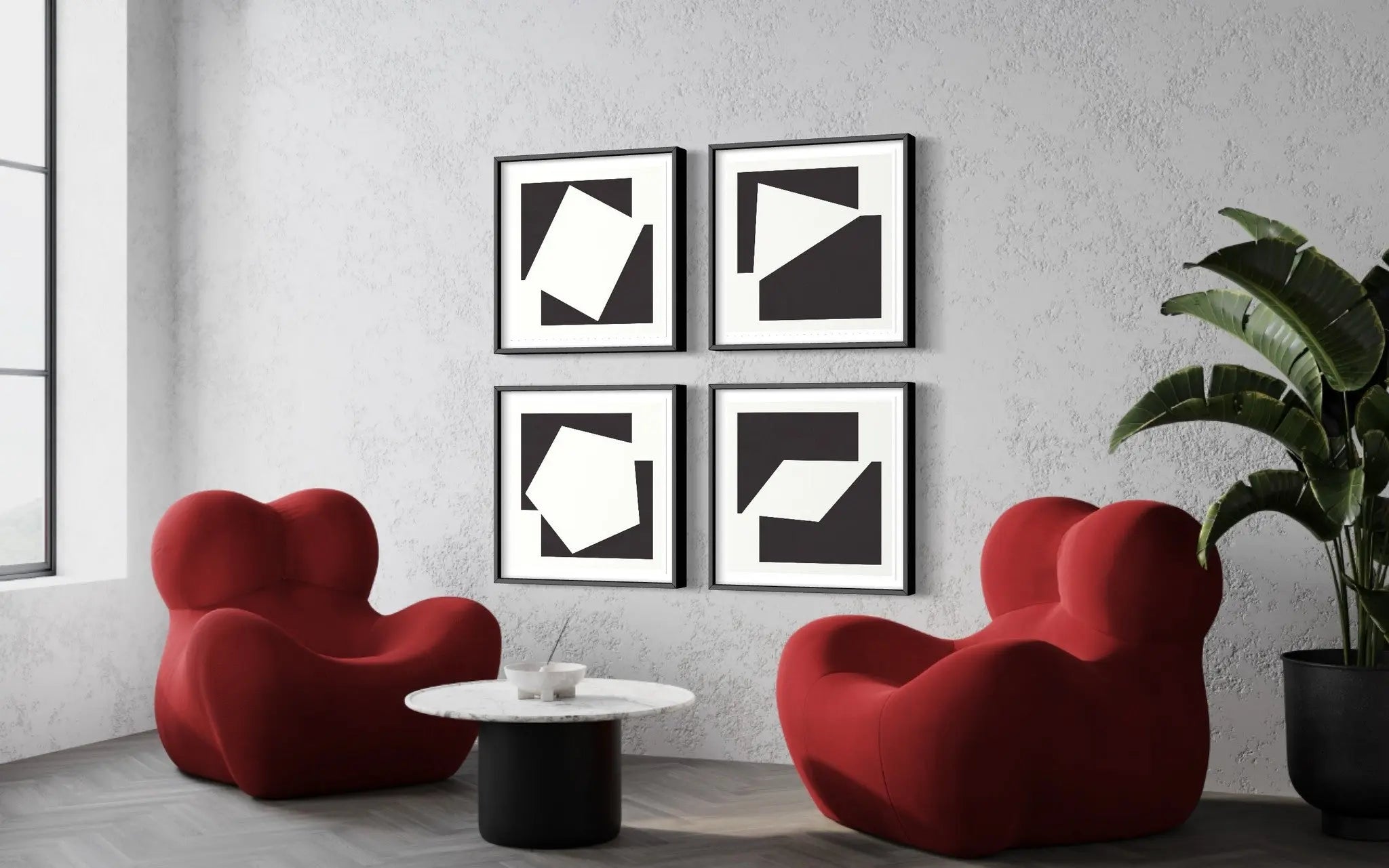 Moderna 2 by Alejandro Franseschini displayed in a modern living room interior