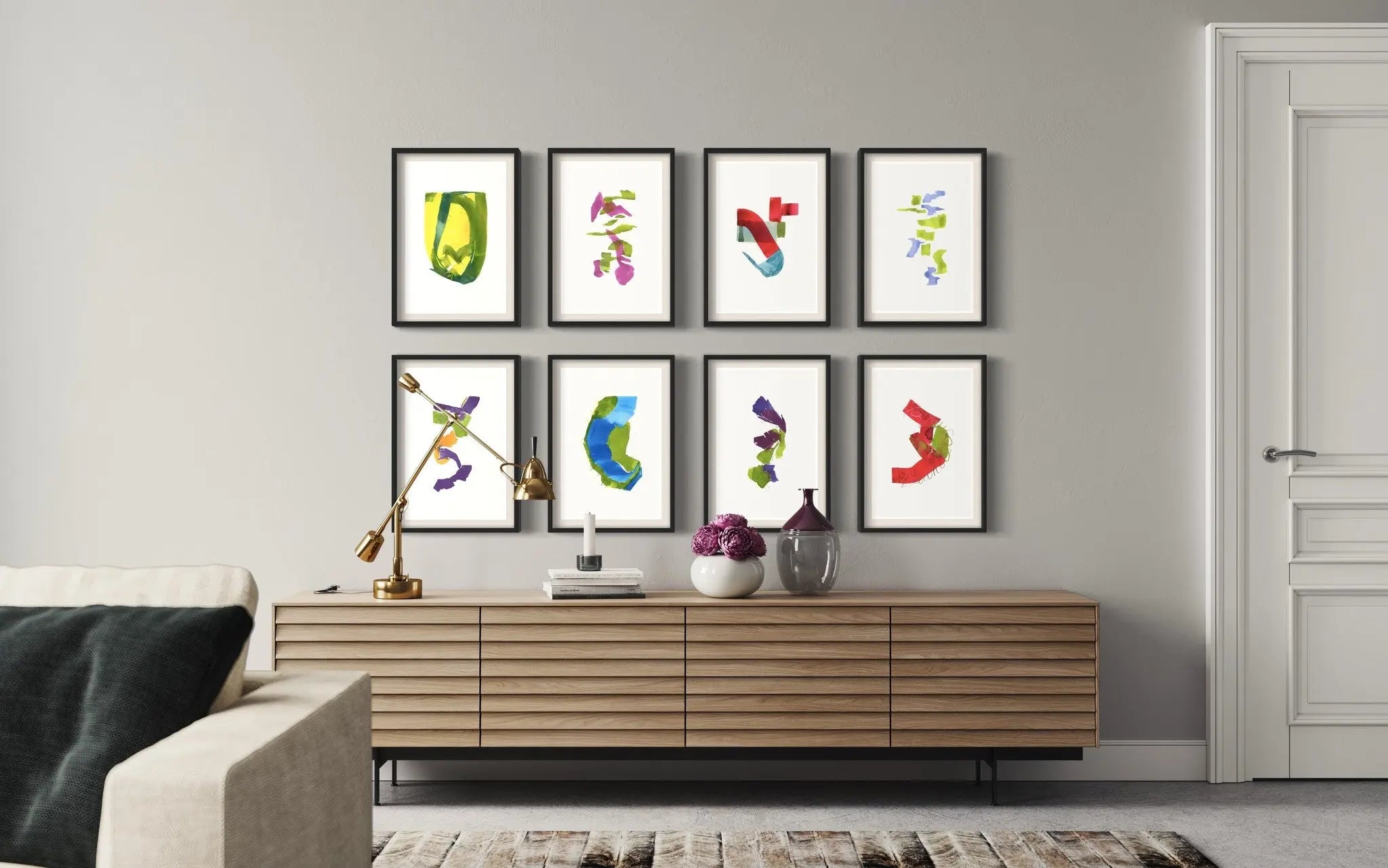 Color Study 22 by Encarnacion Portal Rubio styled in a contemporary interior setting