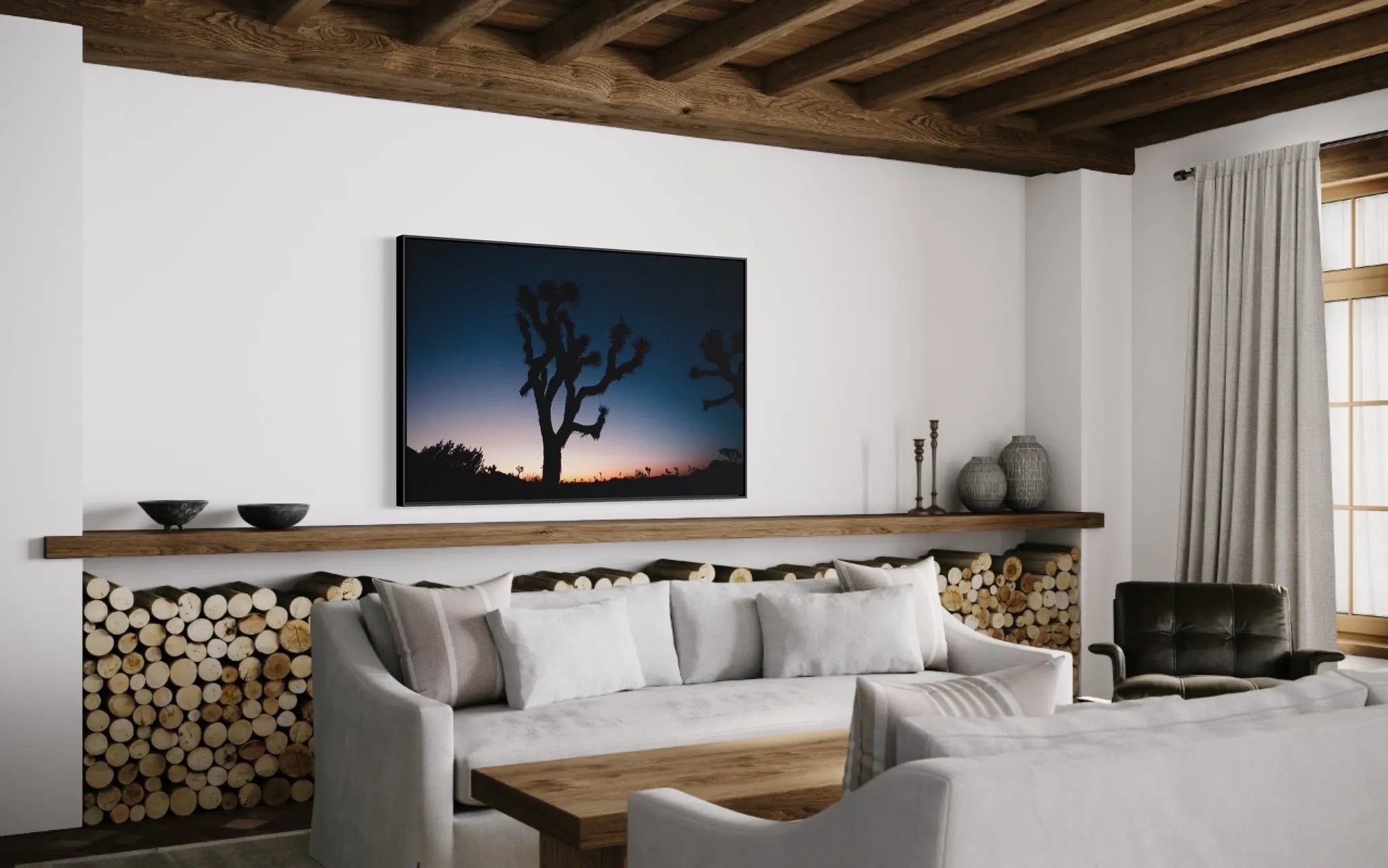 Joshua Tree Sunset styled in a contemporary interior setting
