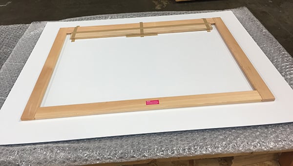 Back of Acrylic Print with Cleats