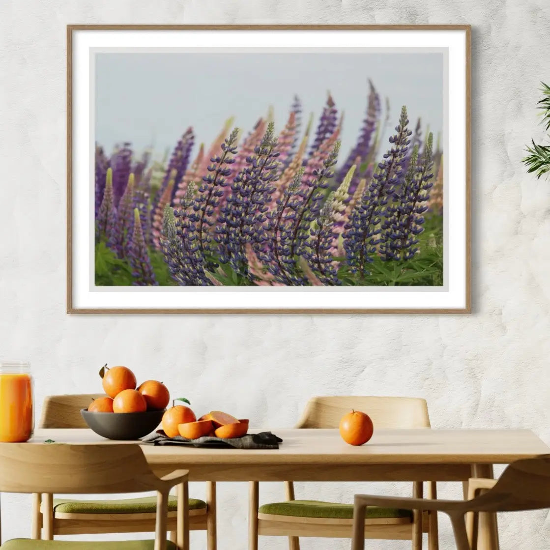 Roadtrip by Karen Thom displayed in a modern living room interior