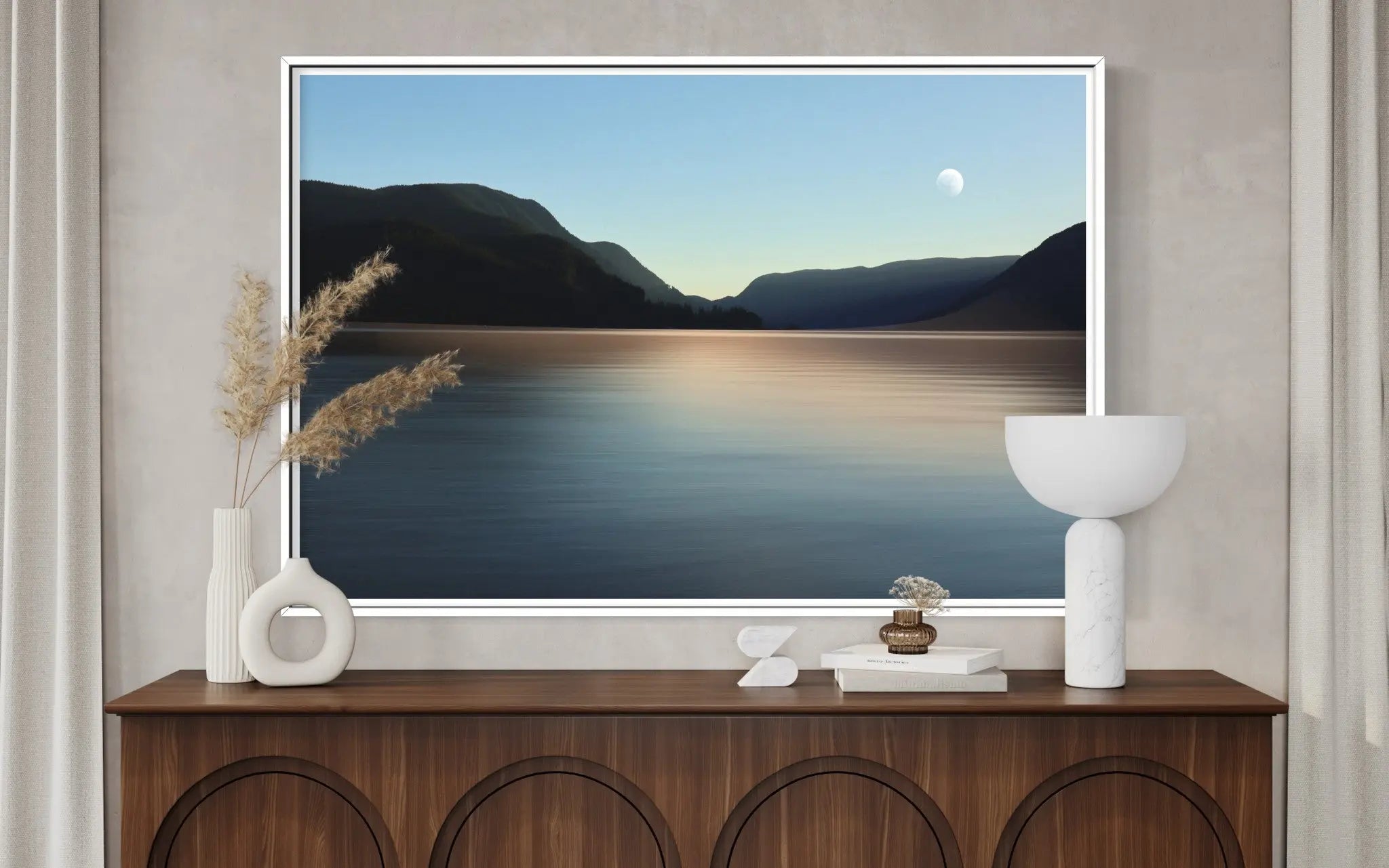 Still Waters by Karen Thom showcased in a designer room setting