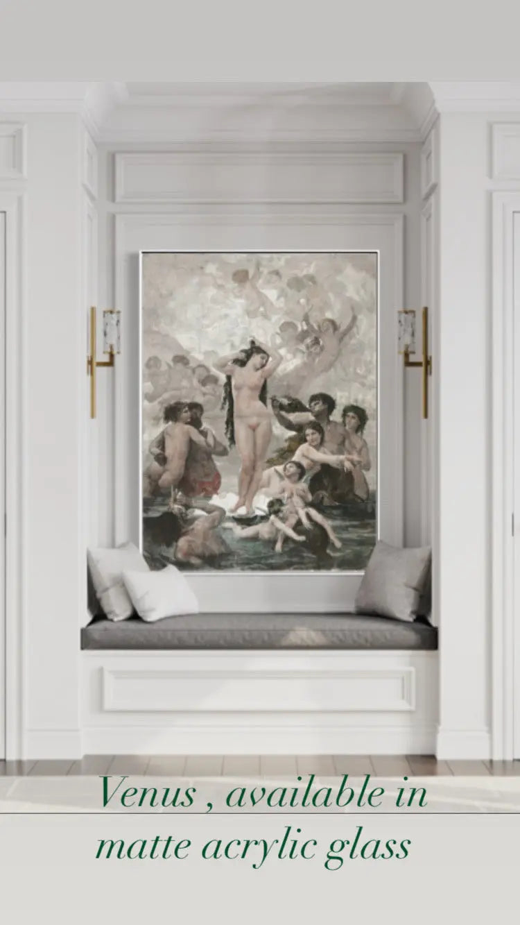 The Birth Of Venus, Xix Century Illustration showcased in a designer room setting