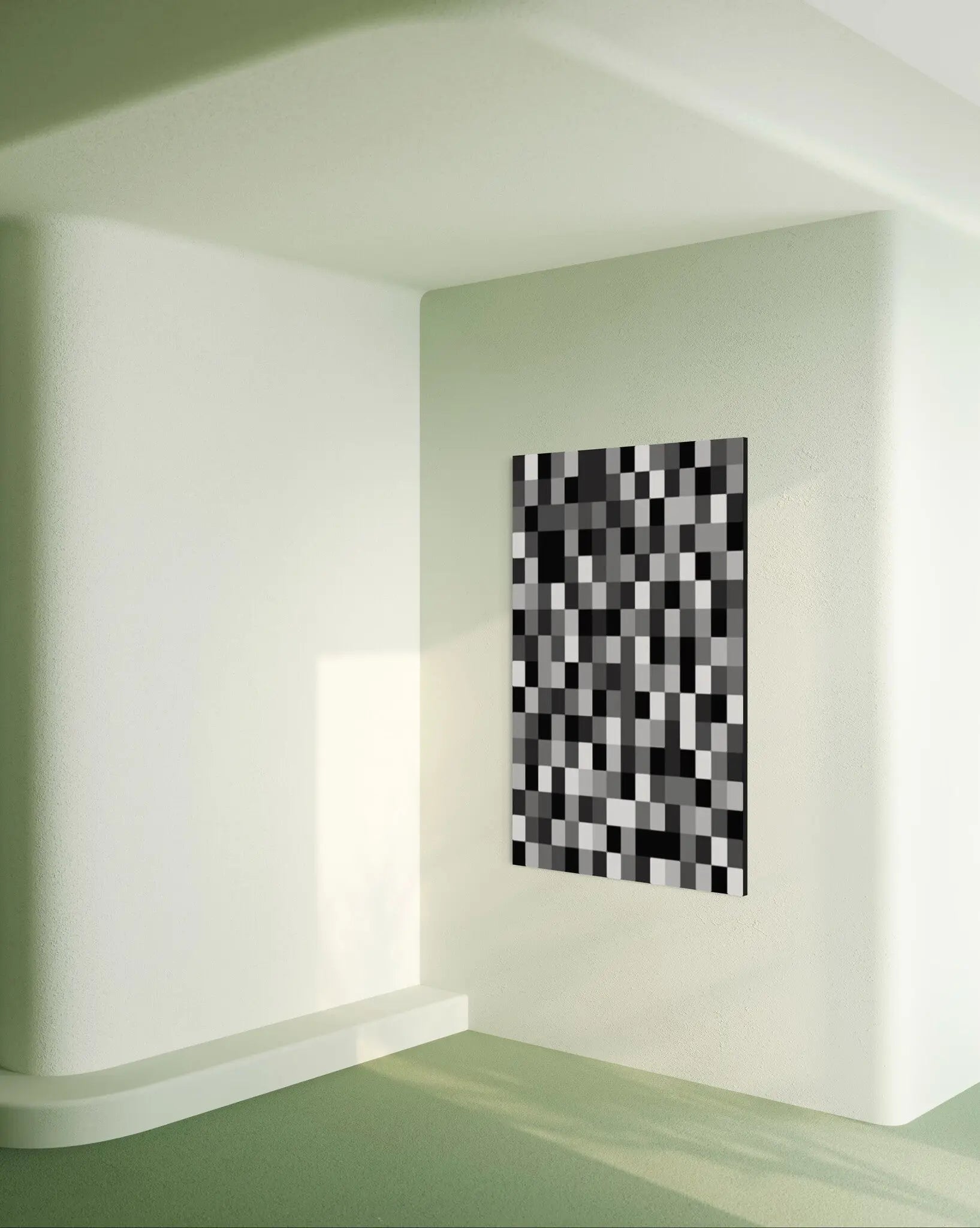 Untitled 3150 by Pedro Nuka displayed in a modern living room interior