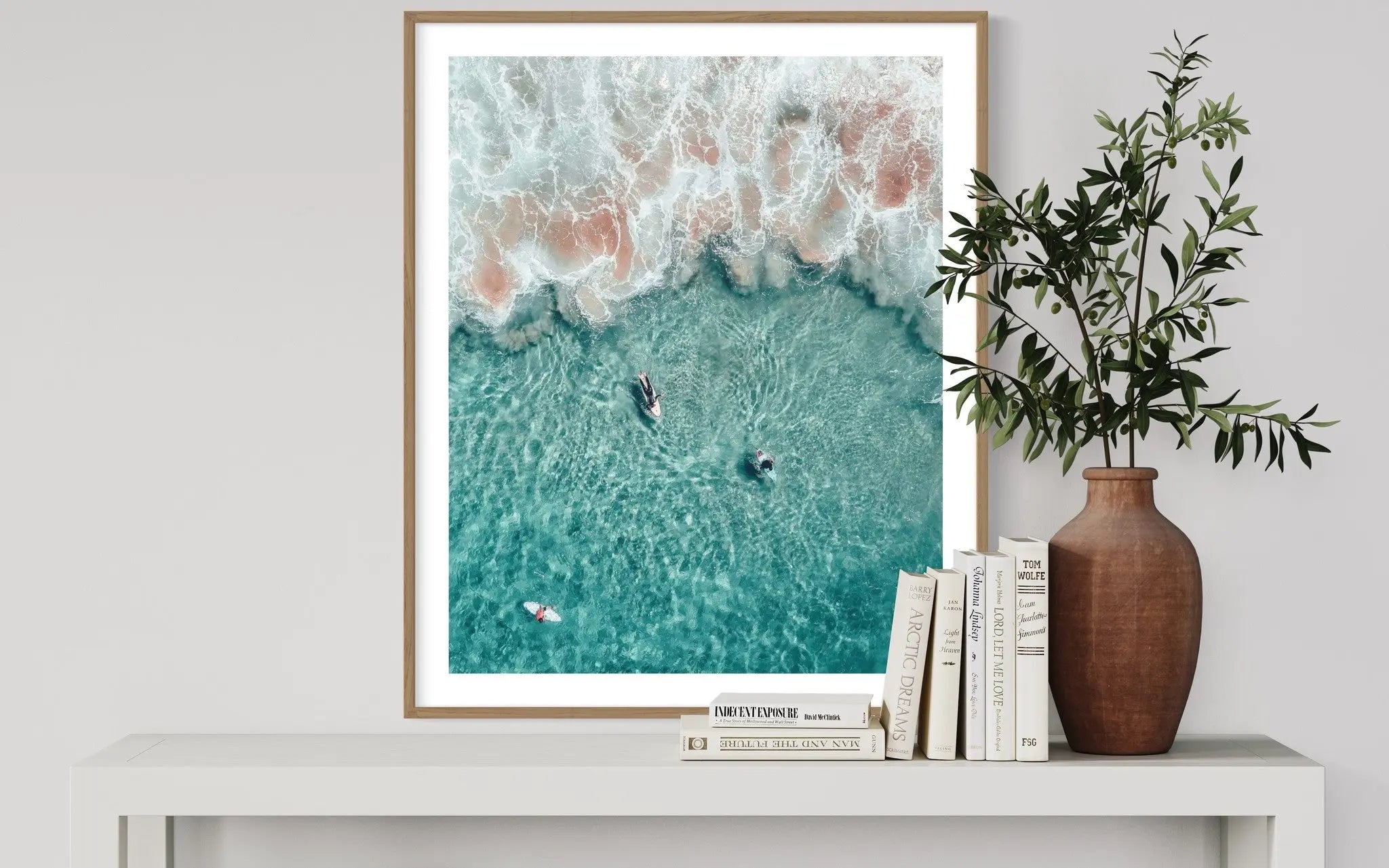Surf In Tahiti by A. Krowitz featured in an elegant interior space