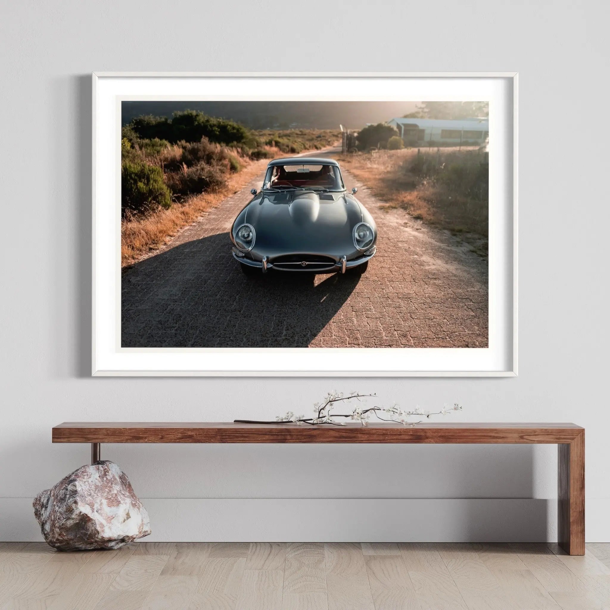 Jaguar E-Type by M. Barth presented in a curated interior design