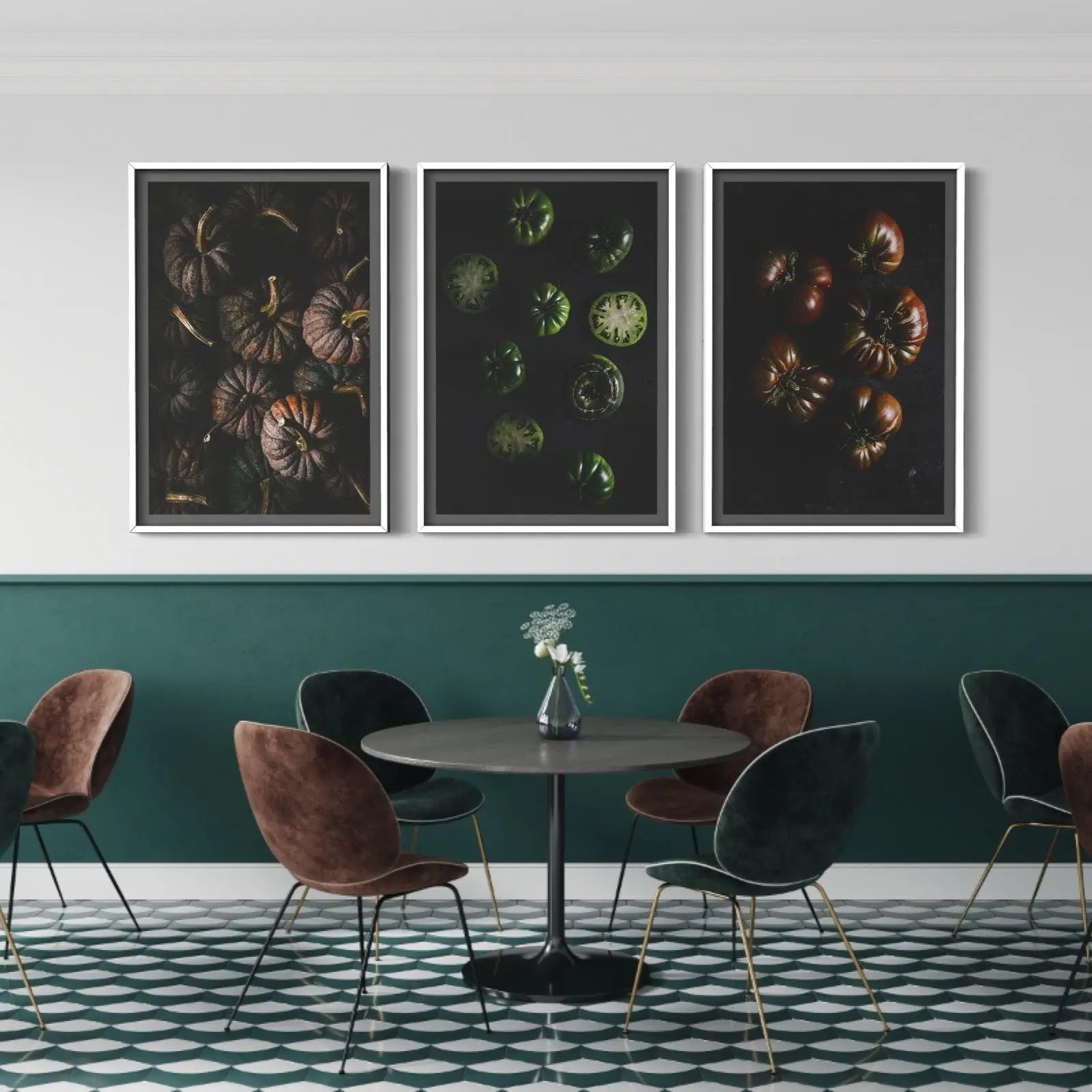 Green Tomatoes by Jed Gordon-Moran styled in a contemporary interior setting