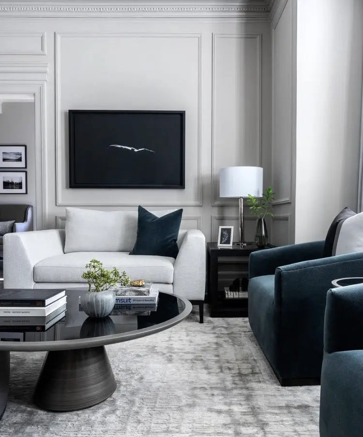 Nude in Water by Enric Gener displayed in a modern living room interior