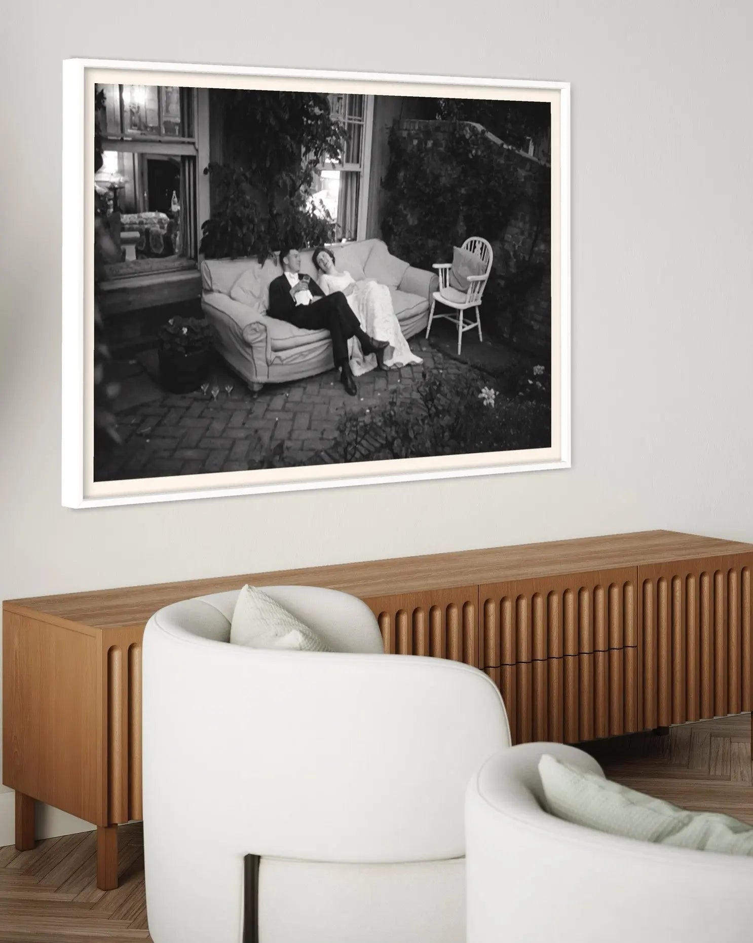 Couple at Party, 1955 Debutante Ball displayed in a modern living room interior