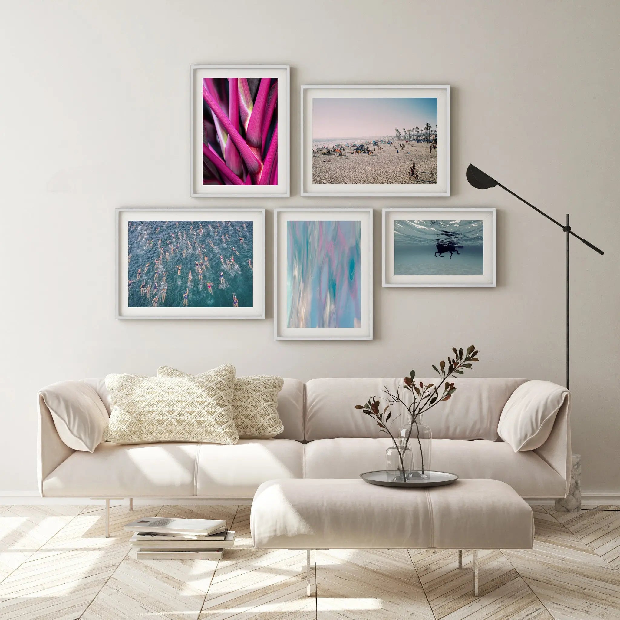 Pink Reflections by Ana Bonet shown in a minimalist home decor setting