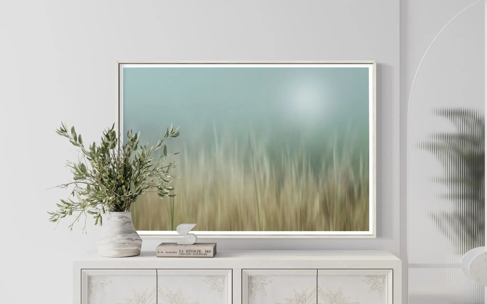 Bliss by Karen Thom displayed in a modern living room interior
