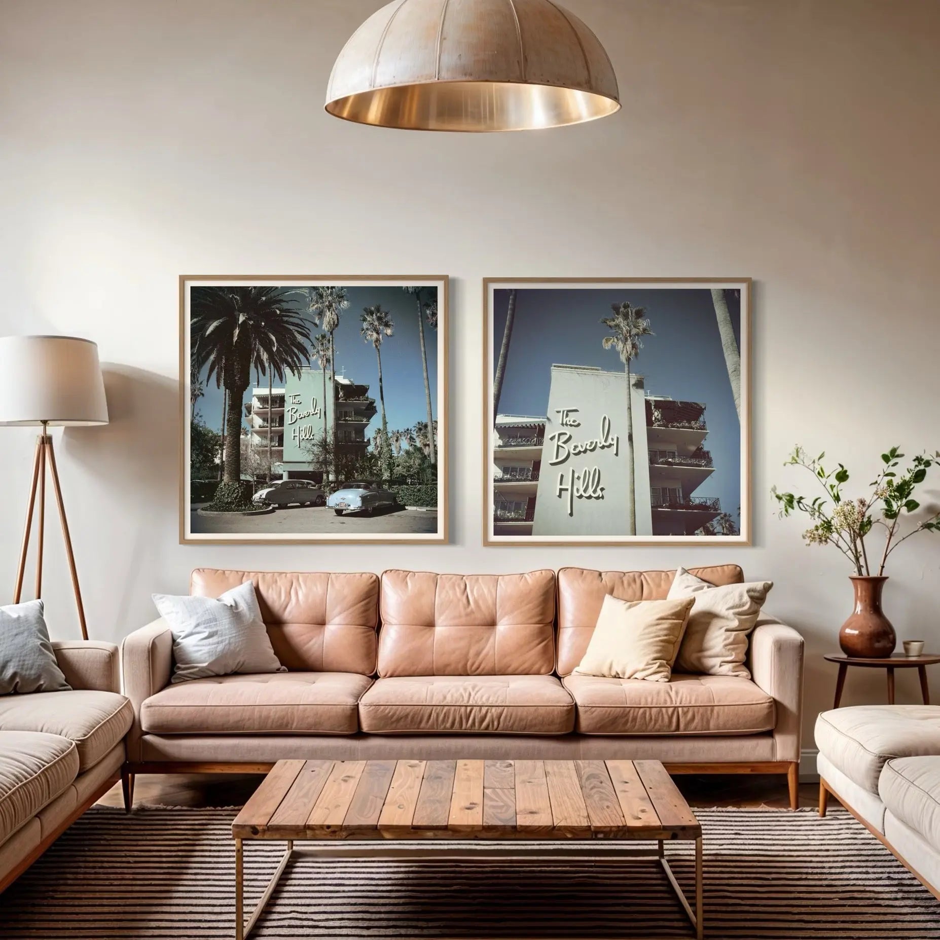 The Beverly Hills Hotel by Slim Aarons showcased in a designer room setting