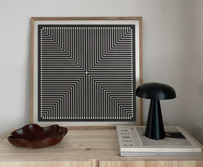 black_geometric_lamp