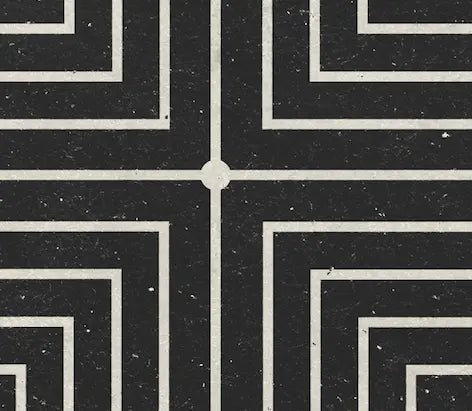 Detail close-up of Black Geometry by Francesco Alessandrini, fine art paper print