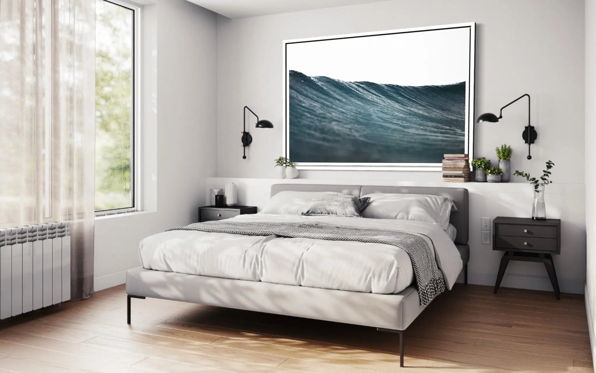 The Sea by Enric Gener showcased in a designer room setting