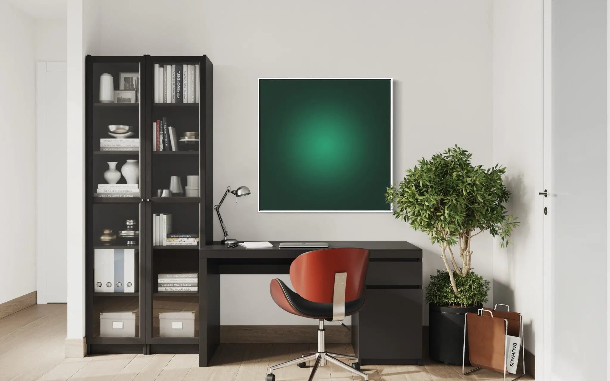 Emerald Halo by Alejandro Franseschini showcased in a designer room setting
