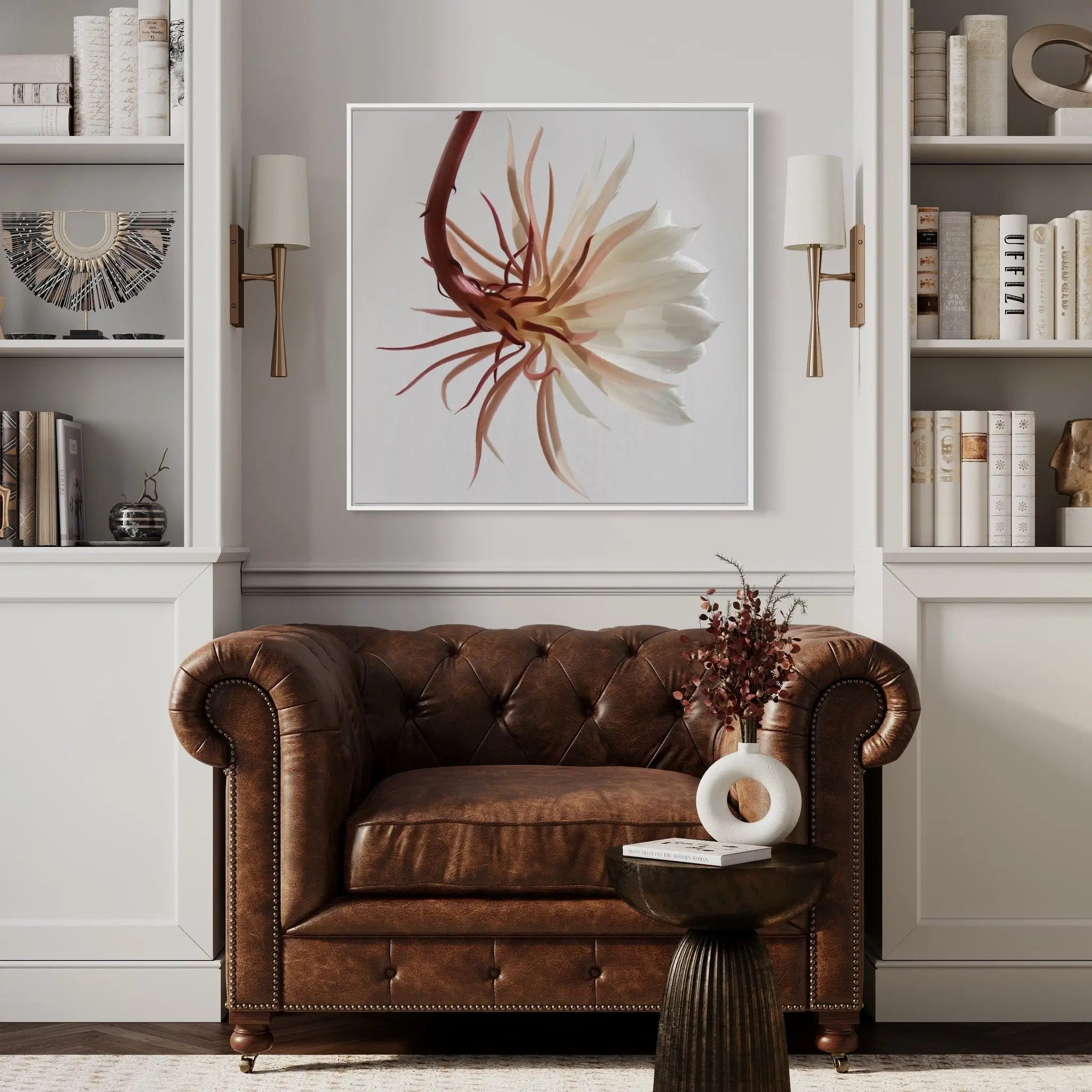 Delicate displayed in a modern living room interior