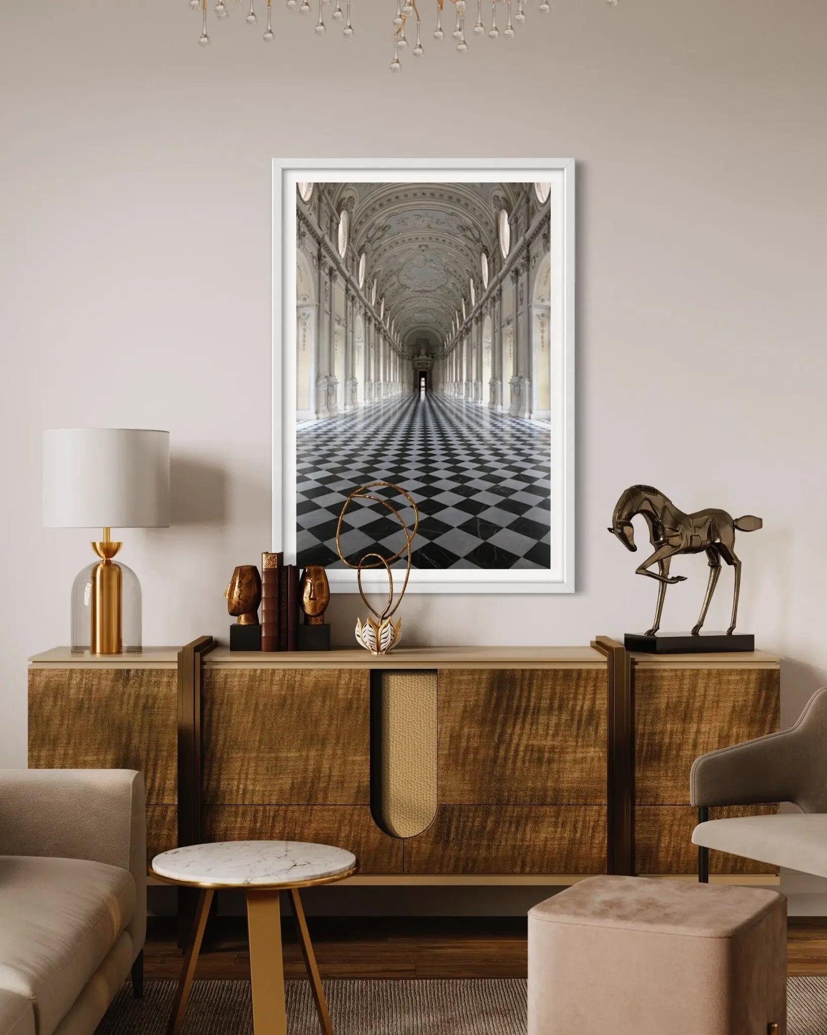 Pomp And Circumstance by R. Rivera displayed in a modern living room interior