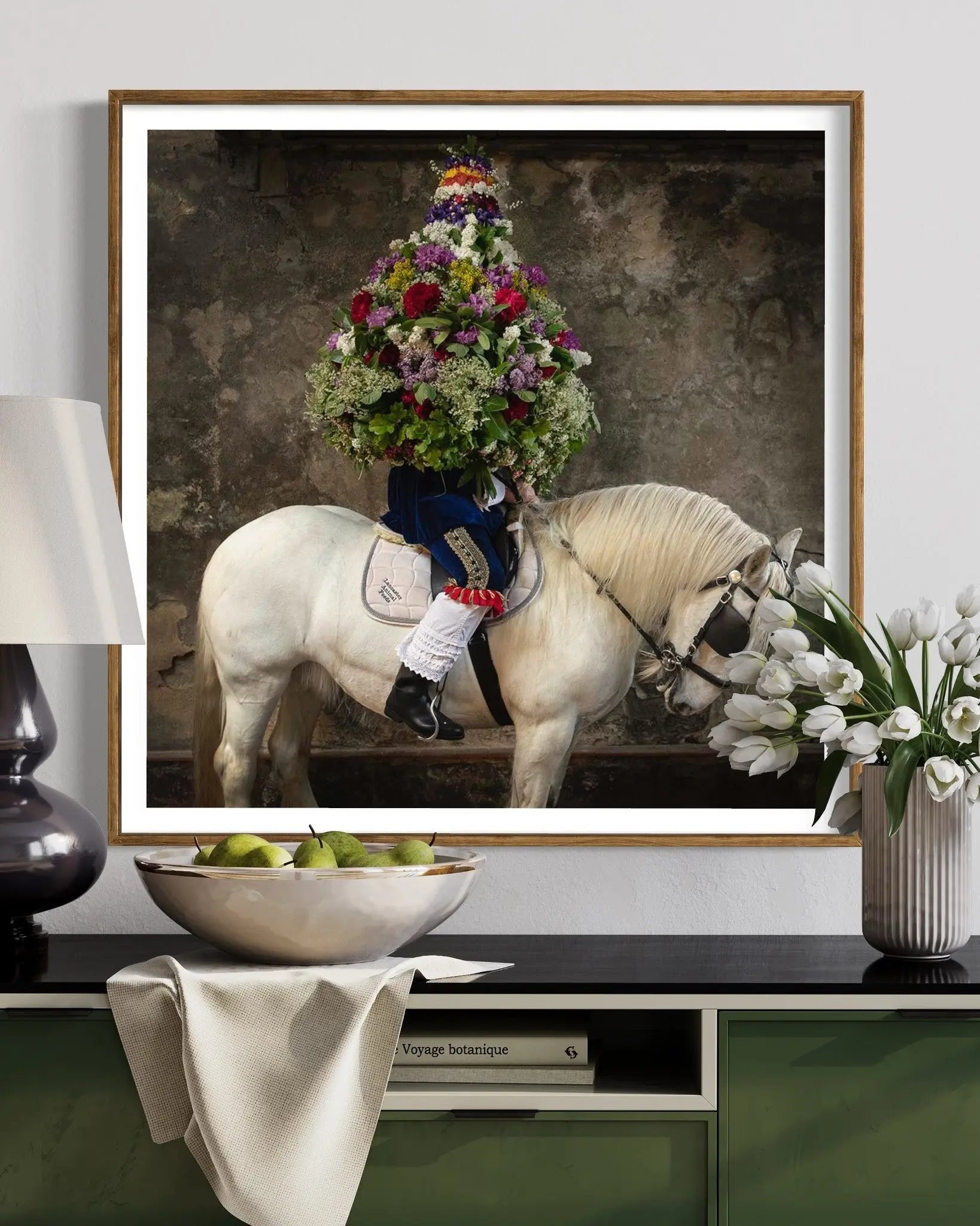 Garland Day in Castleton by Dan Kitwood styled in a contemporary interior setting