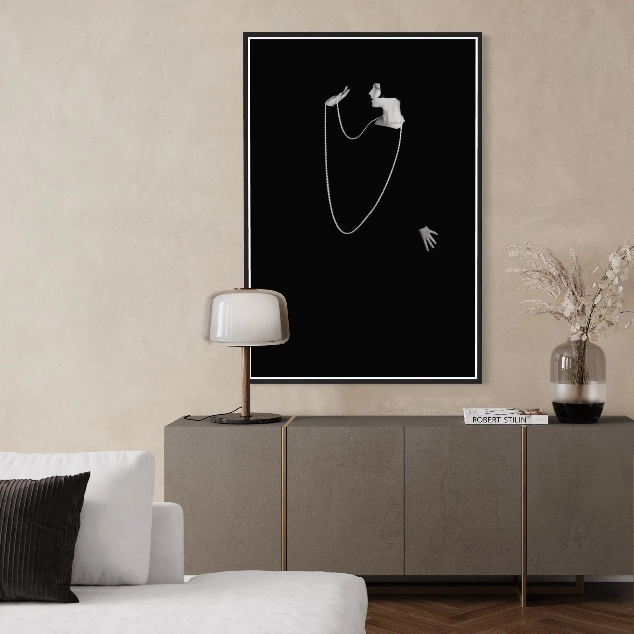 Louise Brooks Portrait by Eugene Robert Richee featured in an elegant interior space