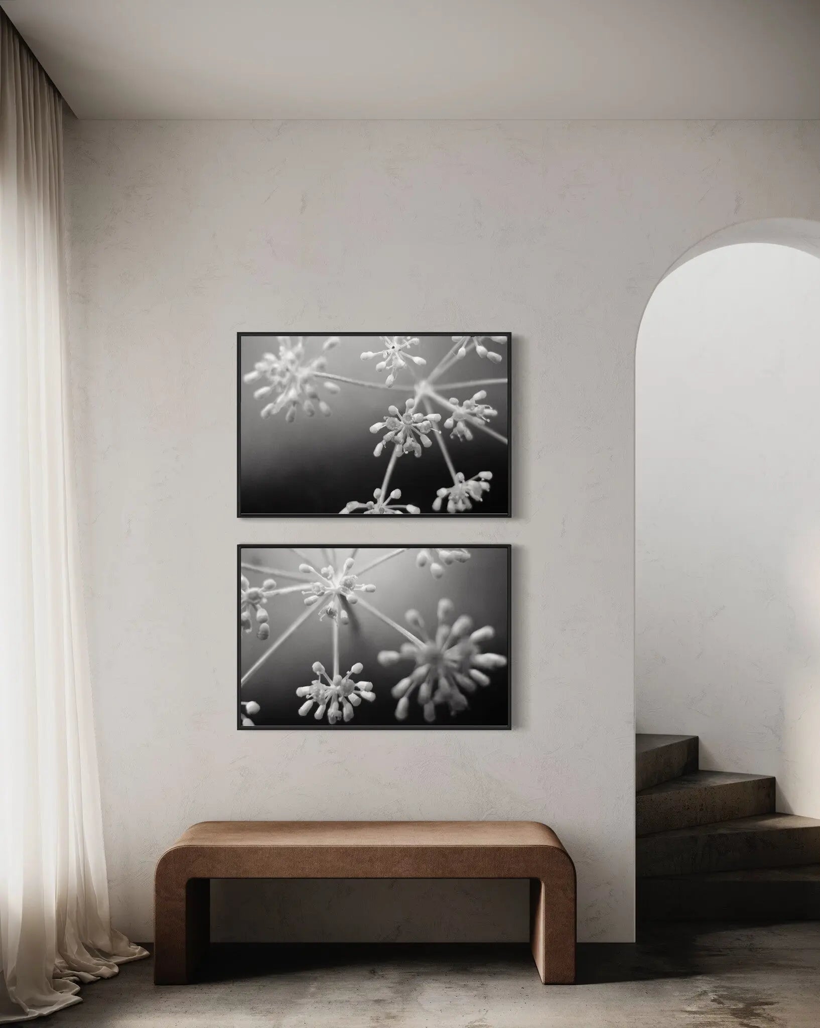 Fleurs Blanches 2 by Eric Gizard featured in an elegant interior space