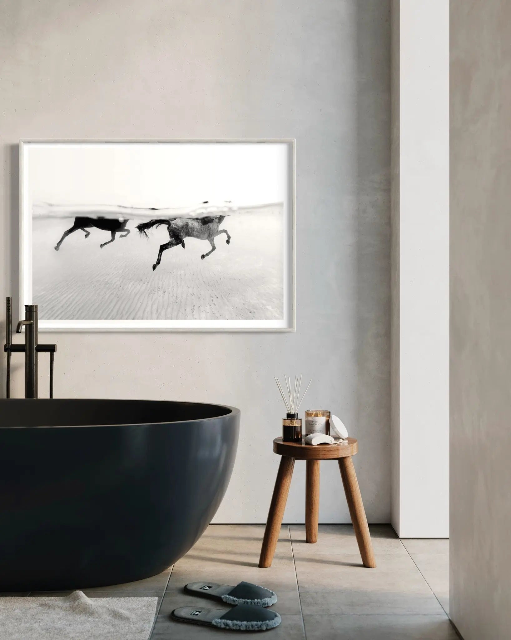 One Step to the Sea by Enric Gener showcased in a designer room setting