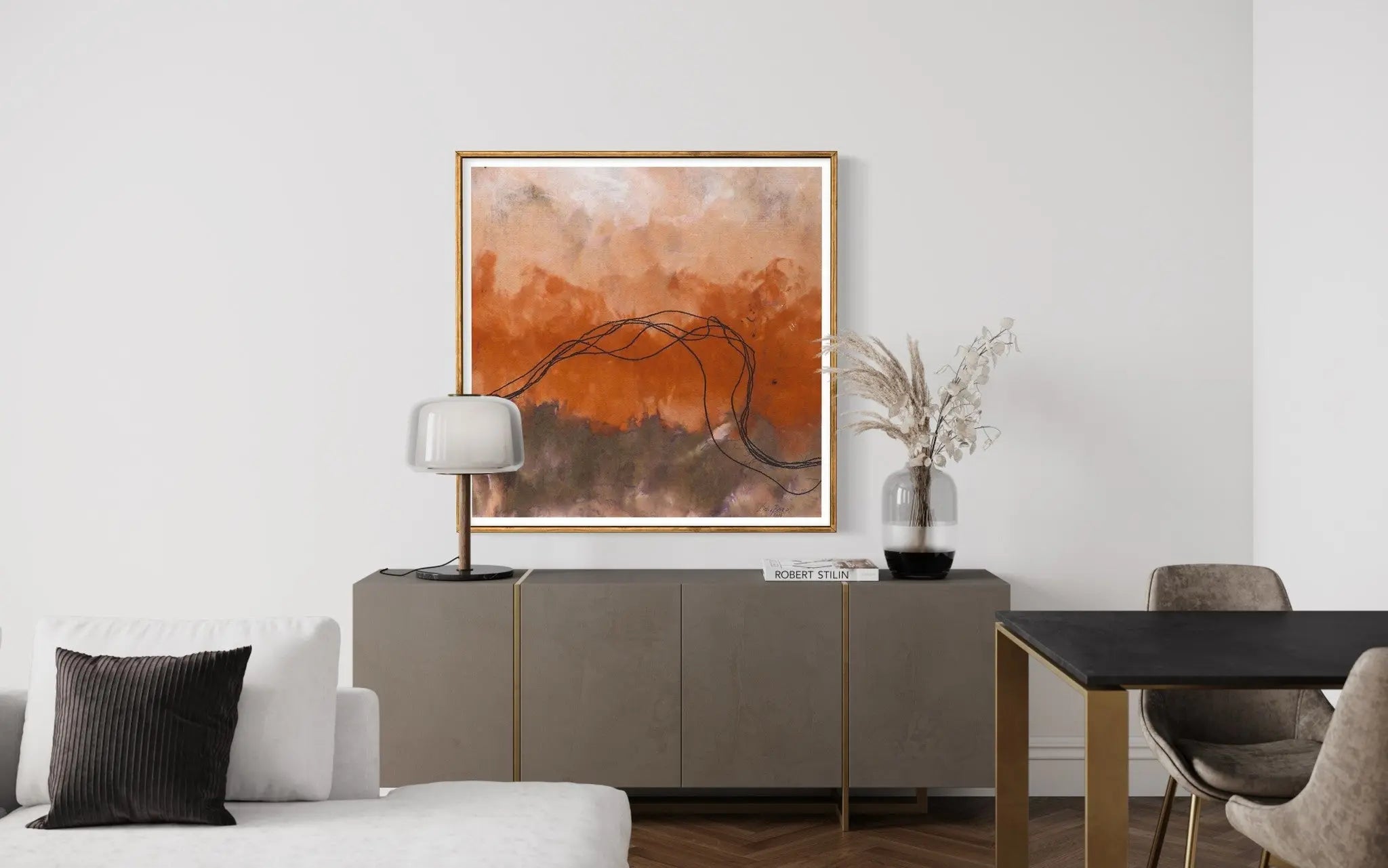 Cuerdas Naranja by Lidia Beiza featured in an elegant interior space