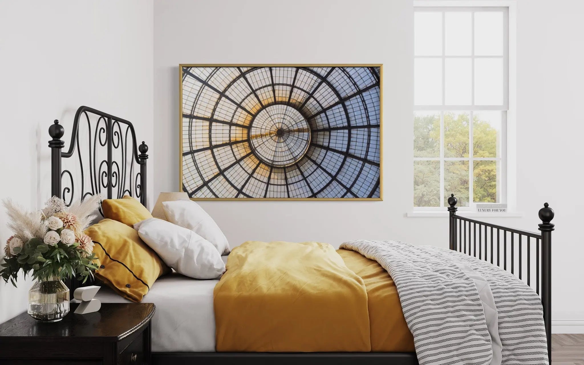 Glass Dome by J. Shaw presented in a curated interior design