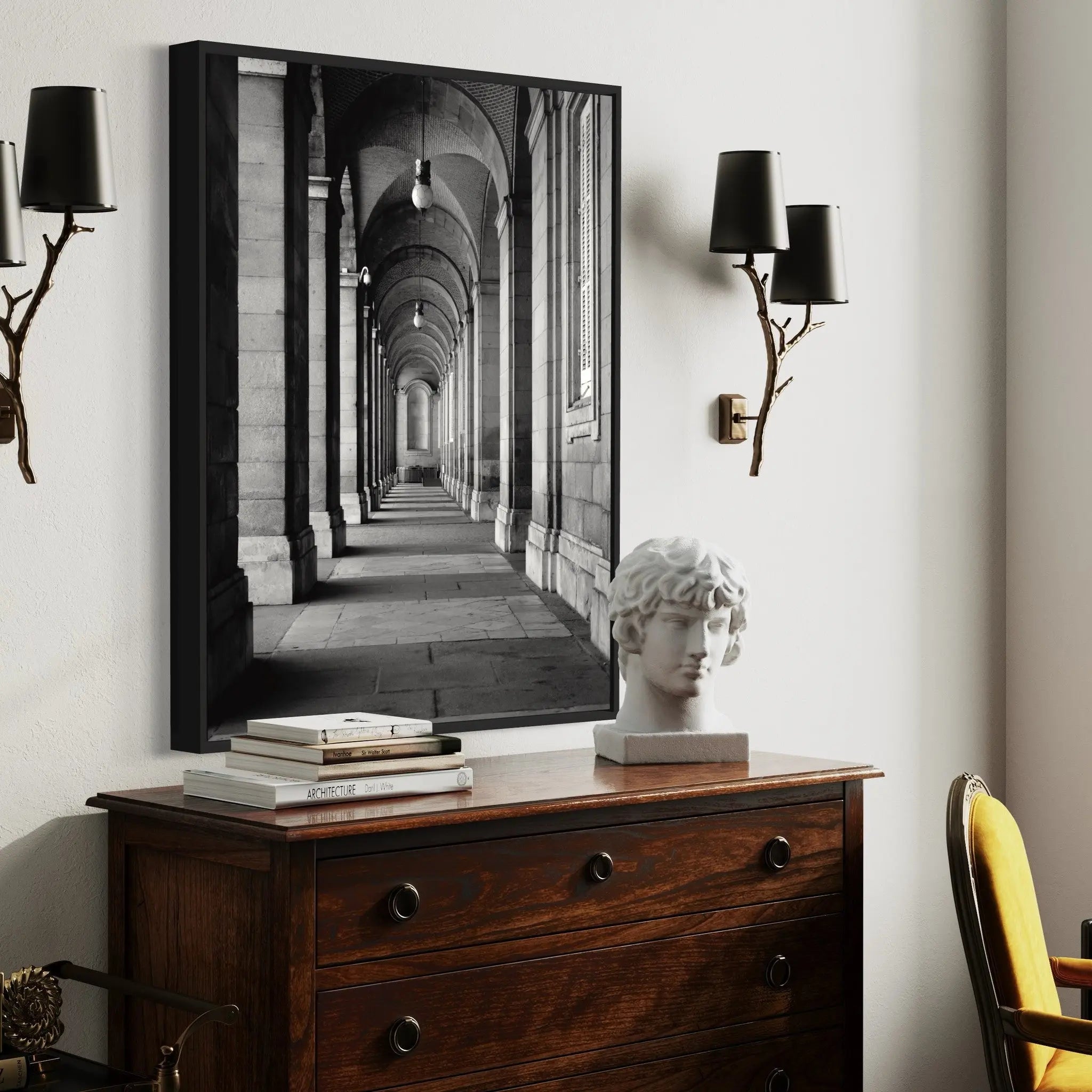 Royal Palace Perspective In Madrid by L. Manzo styled in a contemporary interior setting