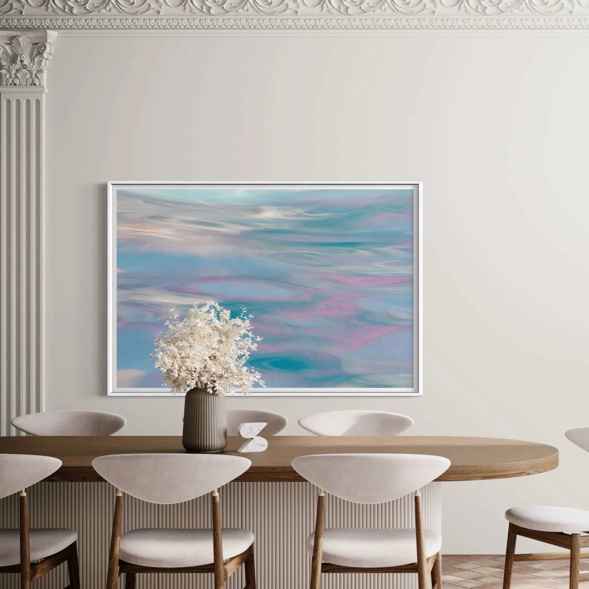 Pink Reflections by Ana Bonet featured in an elegant interior space