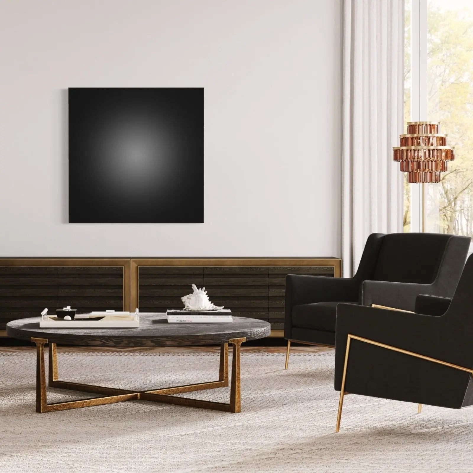 Black Halo by Alejandro Franseschini styled in a contemporary interior setting