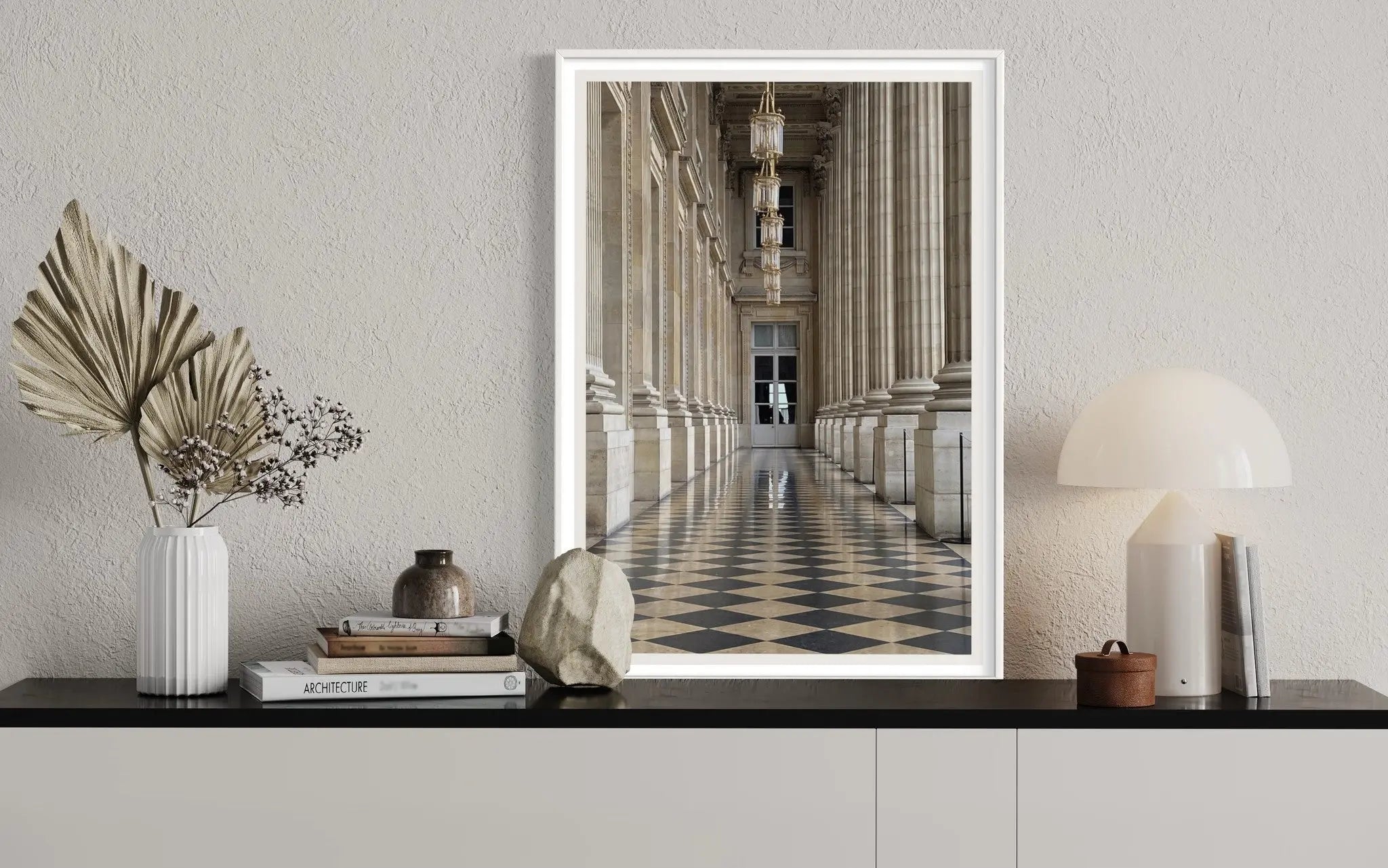 Hotel De La Marine, Paris by Baptiste Marsac displayed in a modern living room interior
