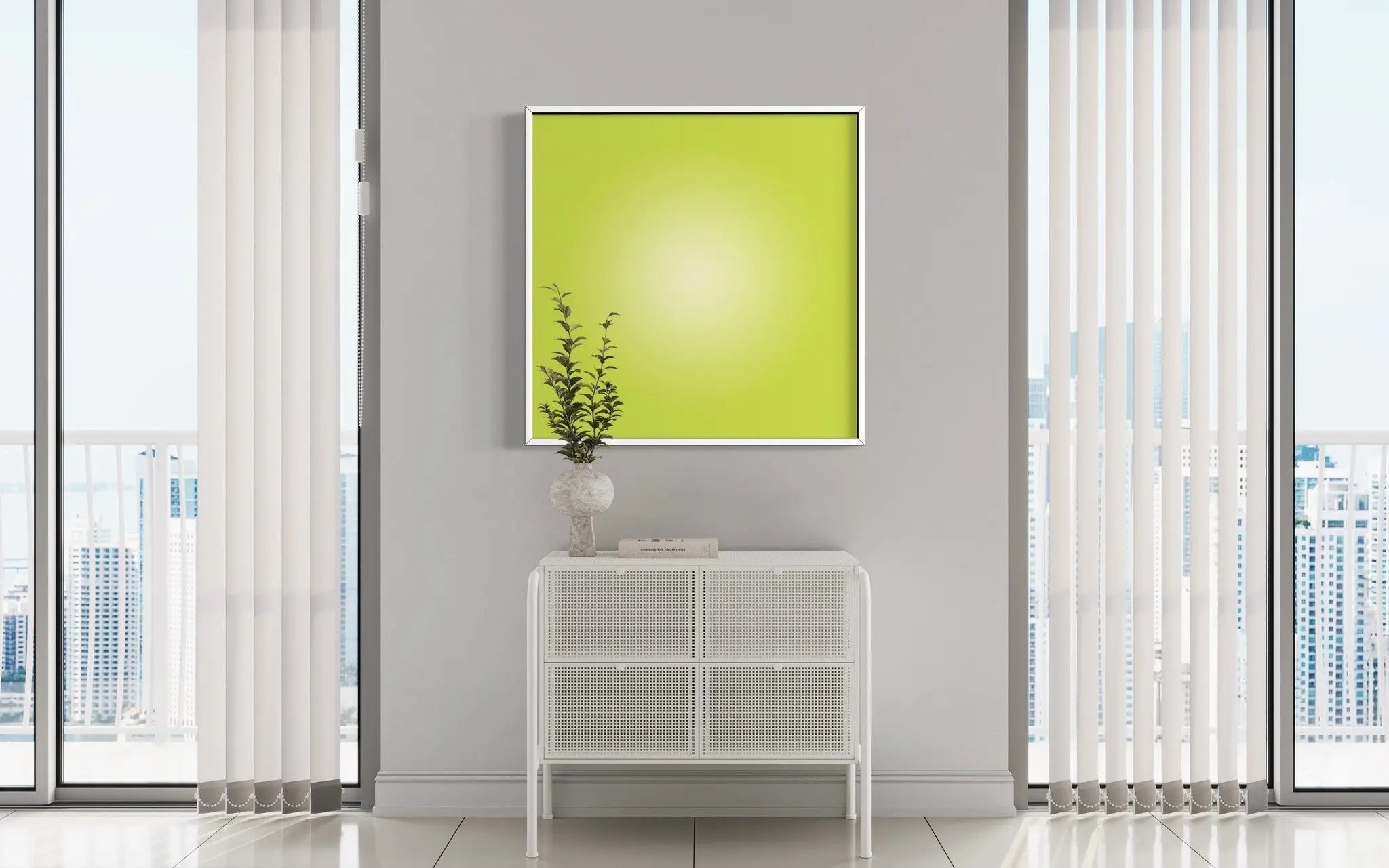 Chartreuse Halo by Alejandro Franseschini featured in an elegant interior space
