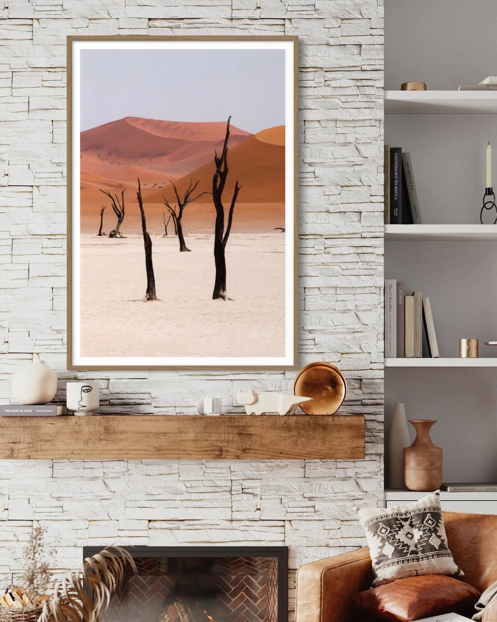 Desert Landscape by A. Francis presented in a curated interior design