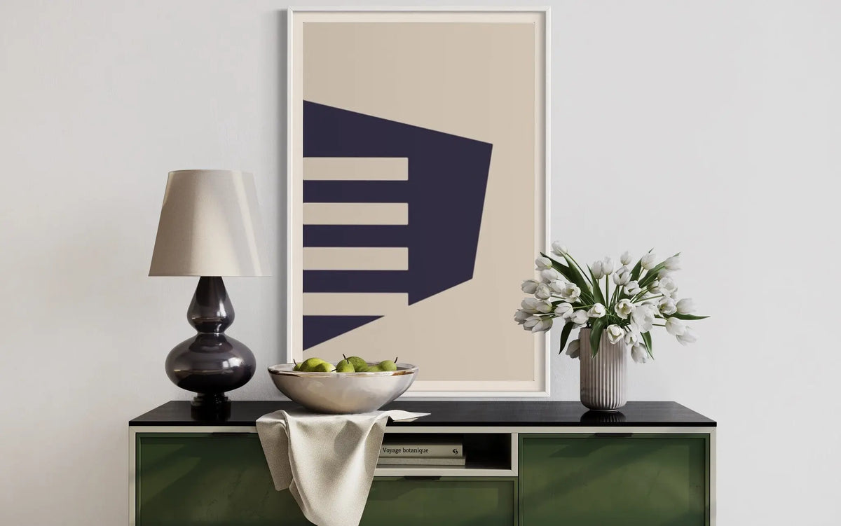 Untitled 1850 by Pedro Nuka showcased in a designer room setting