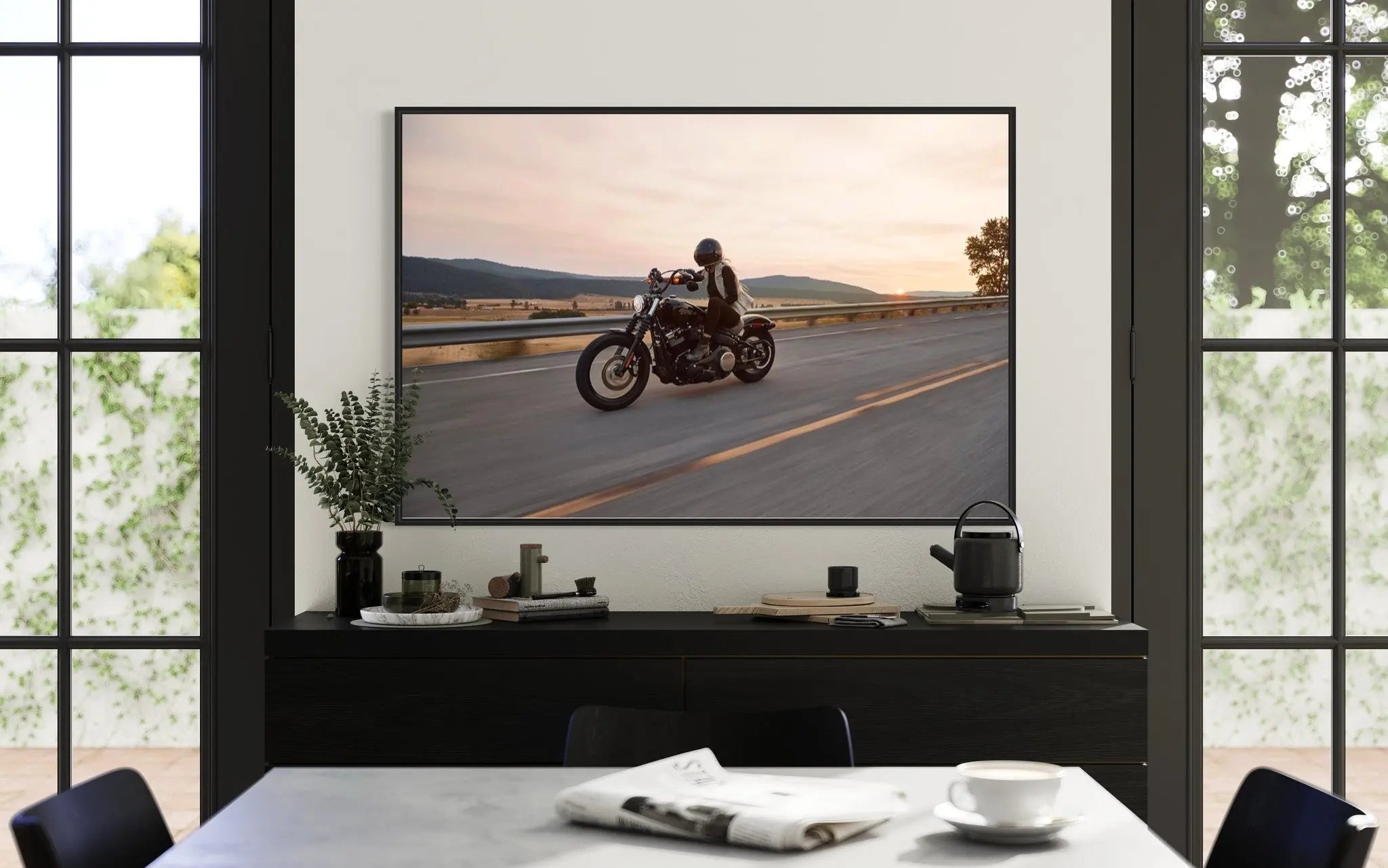 Easy Harley Rider by N. David styled in a contemporary interior setting