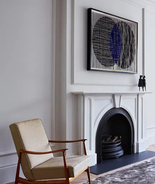 Intersection by Alejandro Franseschini displayed in a modern living room interior