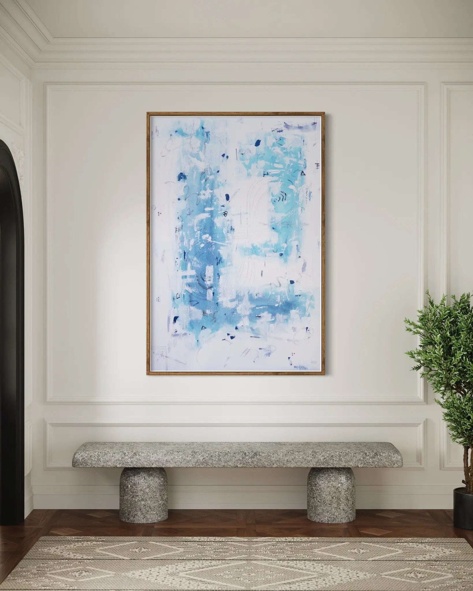 Blue Escape by Chantelle Fulce showcased in a designer room setting