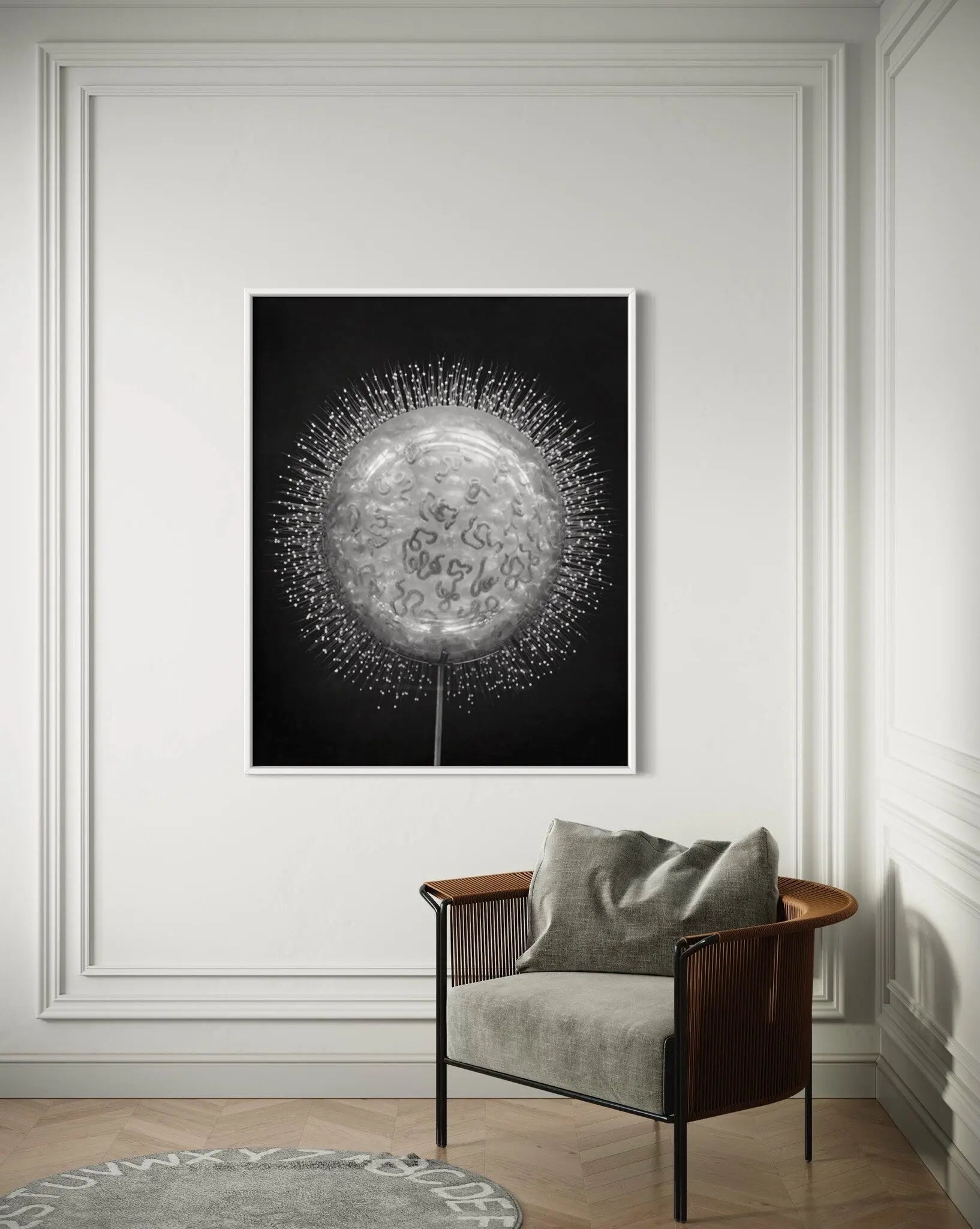 Crystal Radiolarian Elegance installed in a luxury residential interior