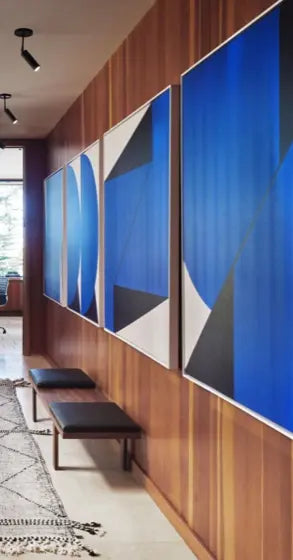Cuadratura #01 by Rodrigo Martin showcased in a designer room setting