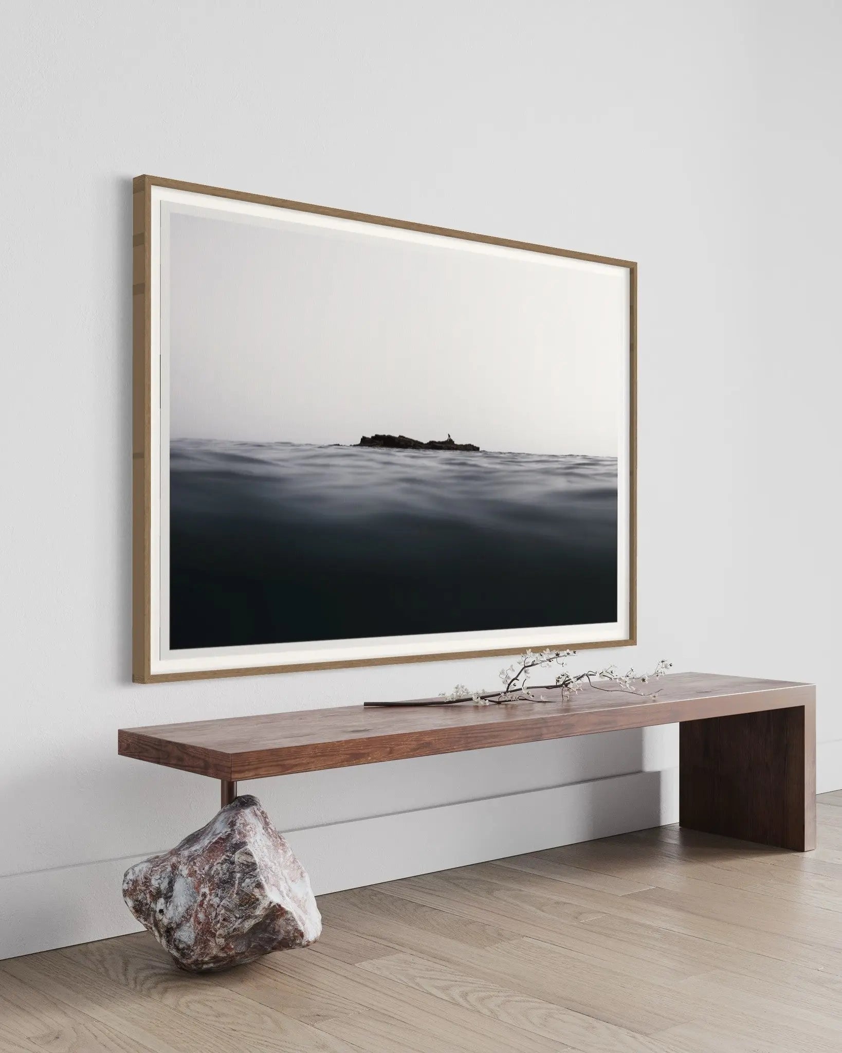 La Isla by Enric Gener displayed in a modern living room interior