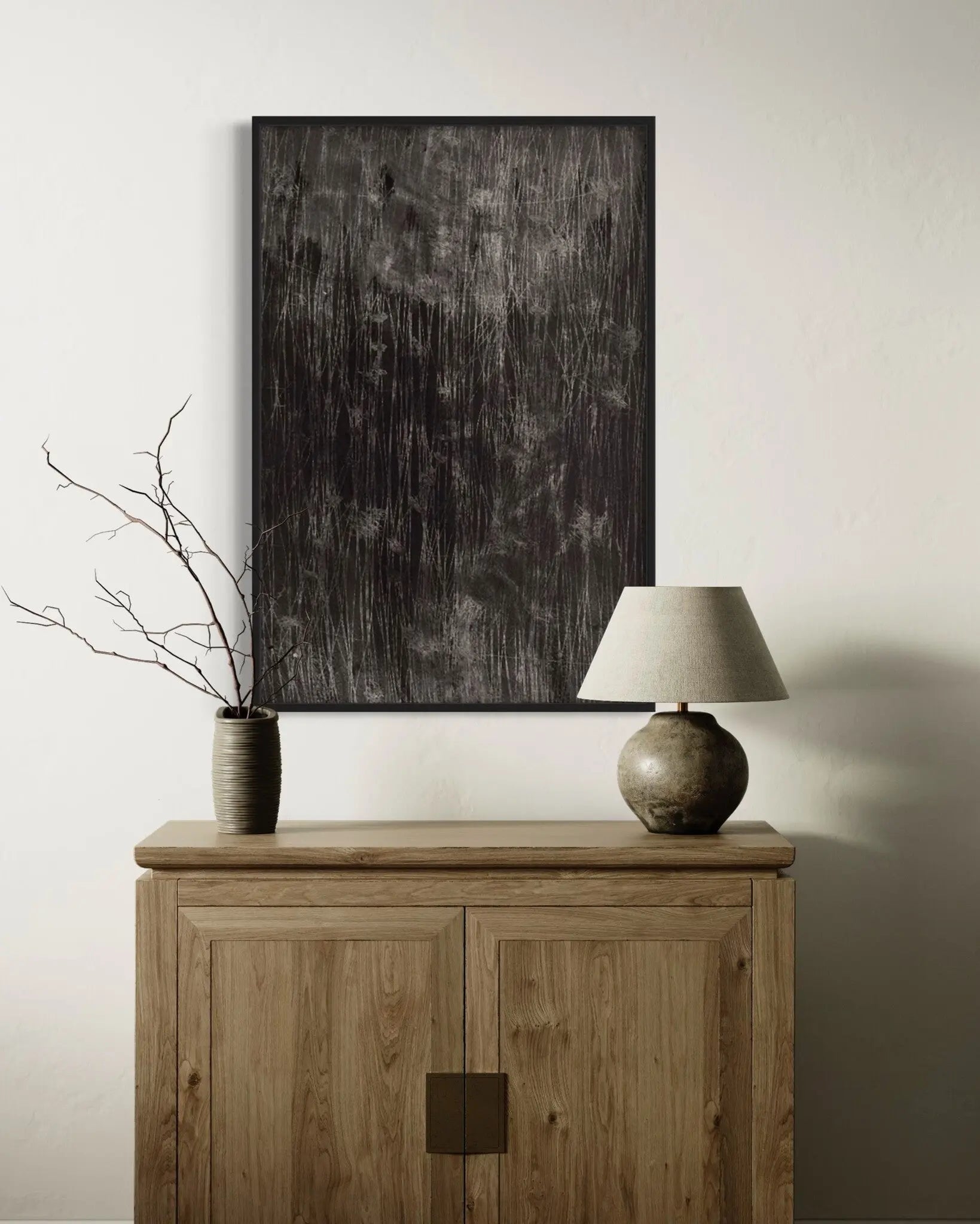 Traces by Evelyn Ogly showcased in a designer room setting