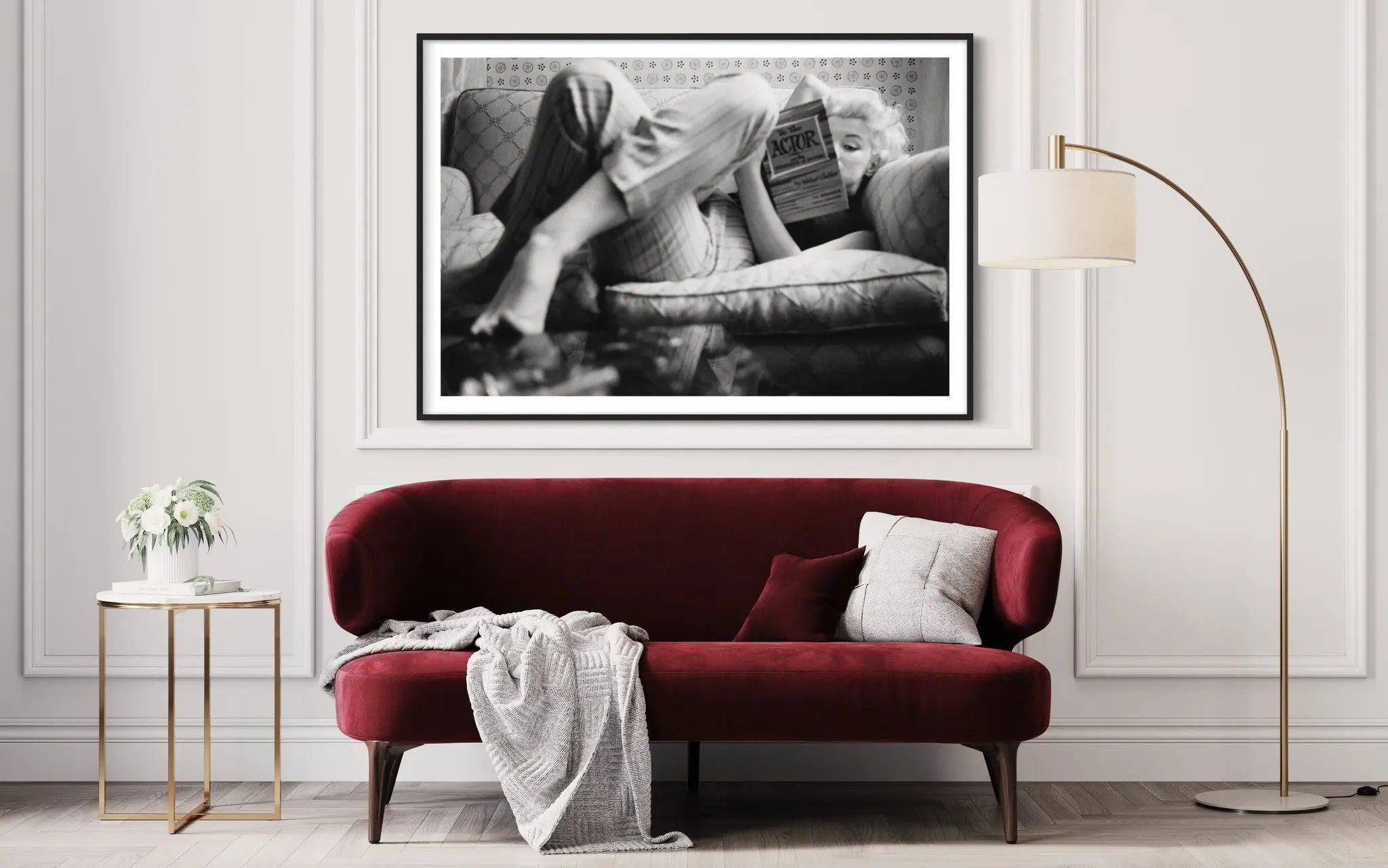Marilyn Monroe Candid Moment by Ed Feingersh showcased in a designer room setting