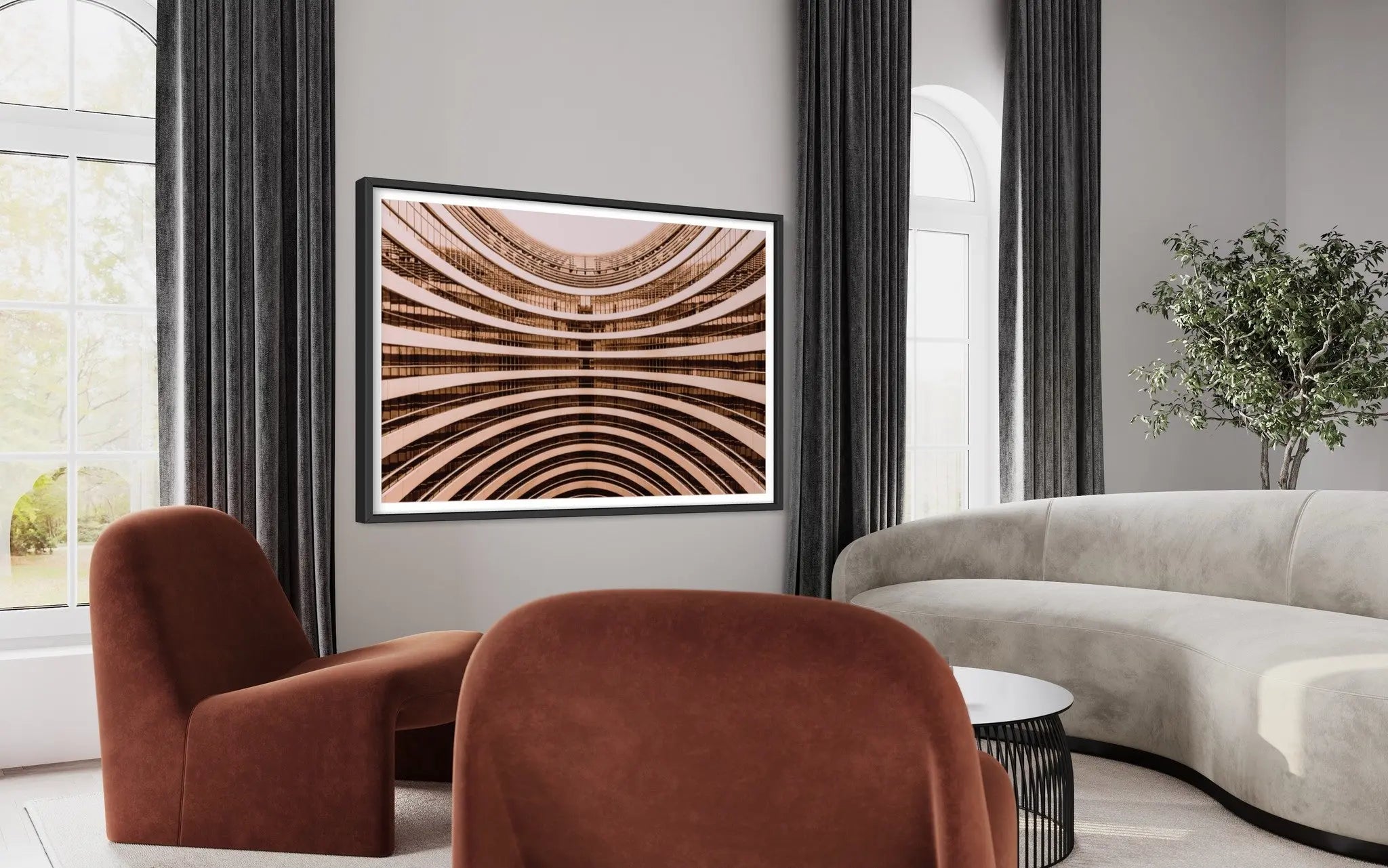 Vorticity by Kimmi Lee styled in a contemporary interior setting